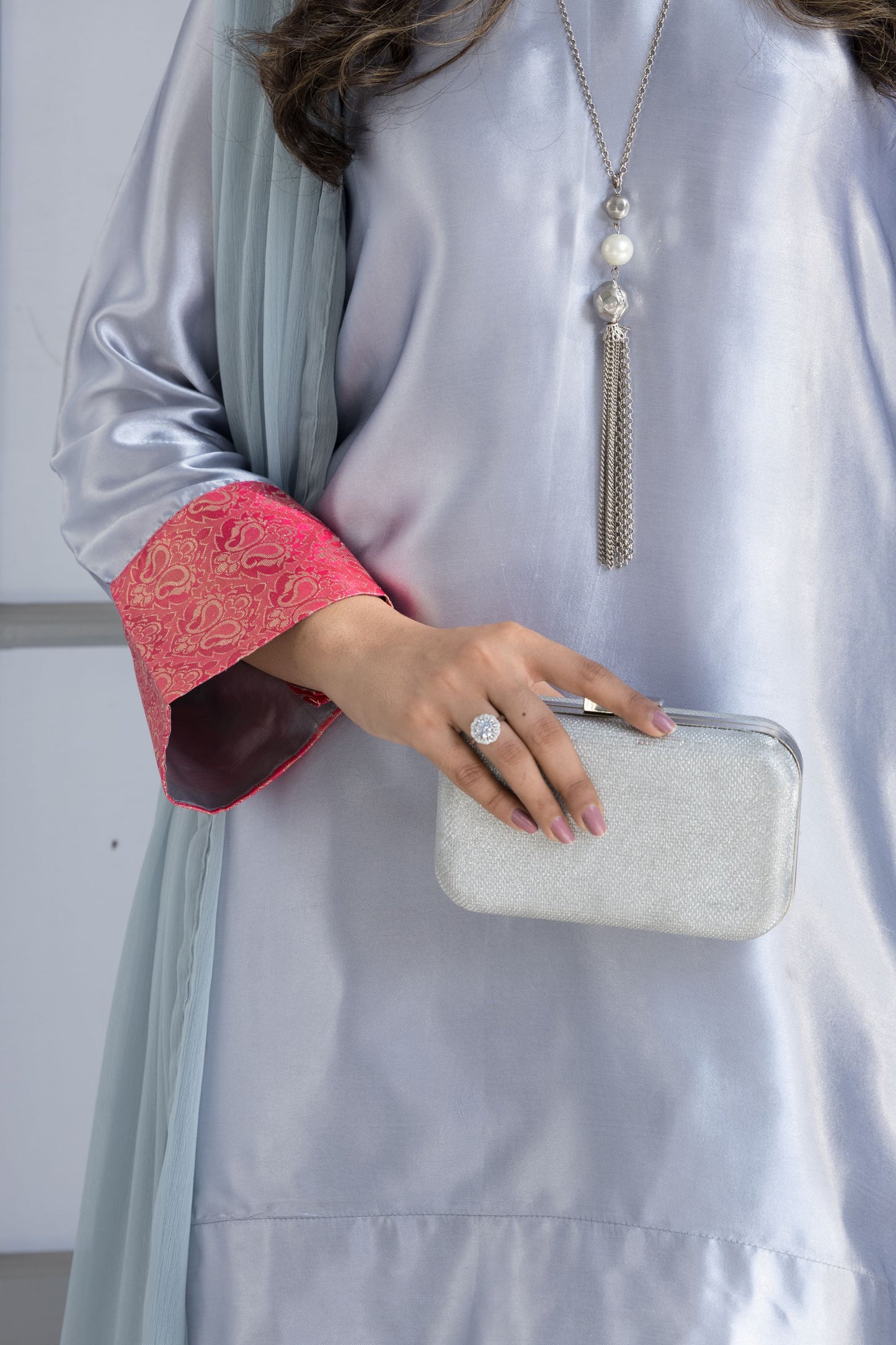 Moon light Glass silk Ready to Wear 3 Pcs Farshi Shalwar Dress