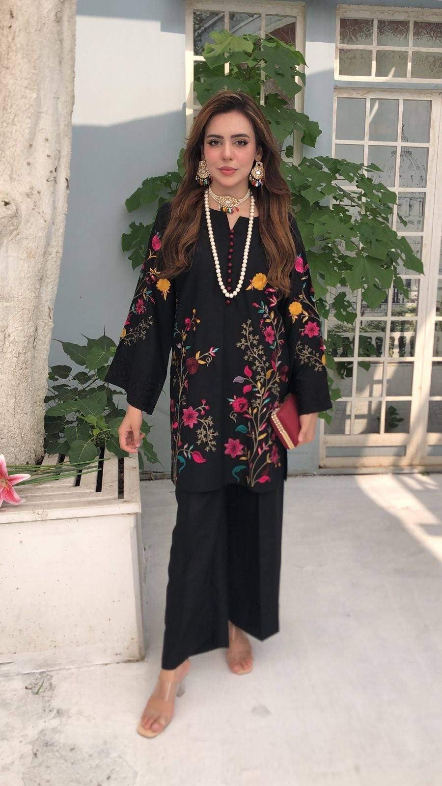 Black Garden Ready to Wear 2 Pcs Embroidered Dress