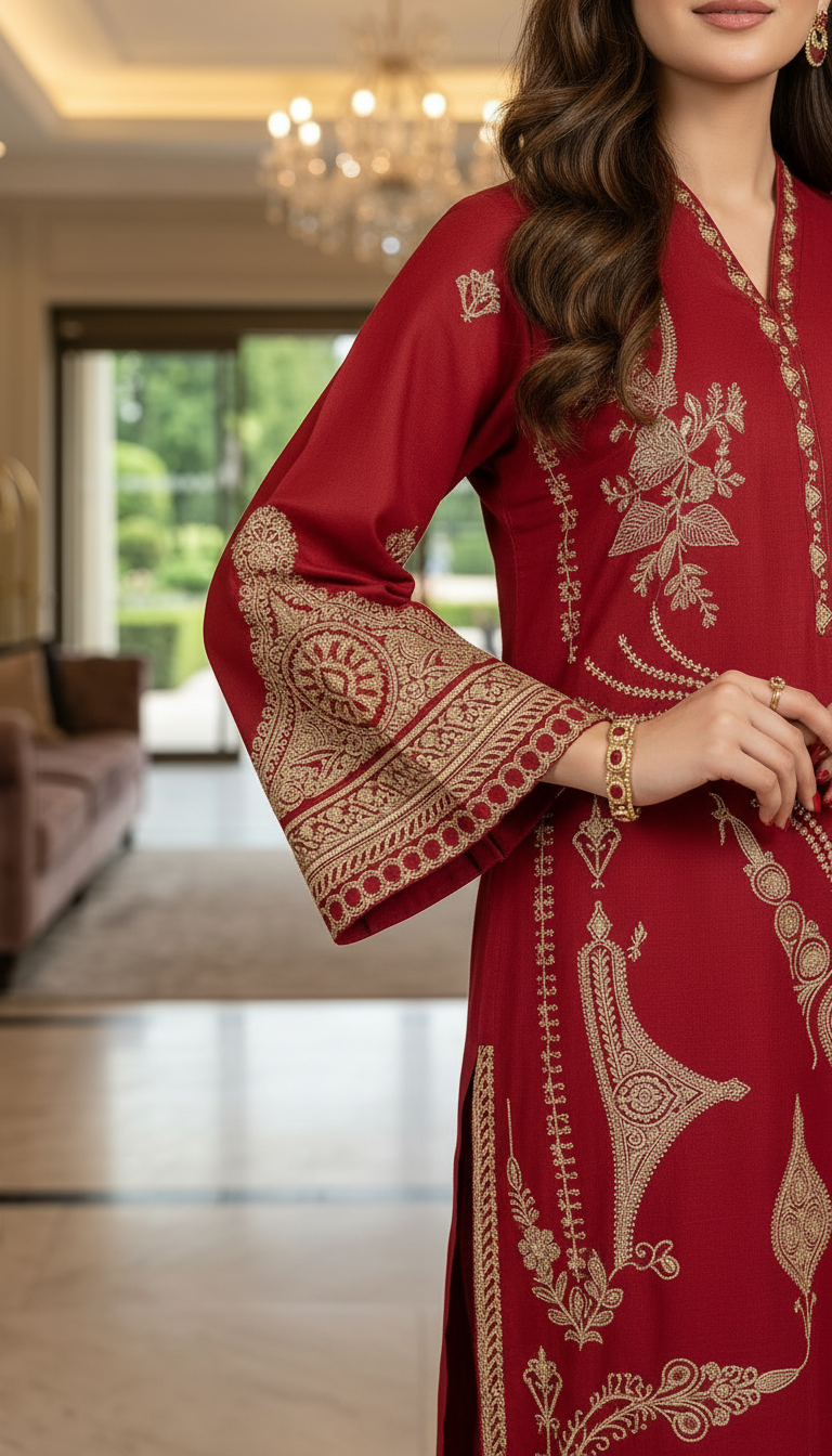Redison Lawn Ready to Wear 2 Pcs Kaftan Dress