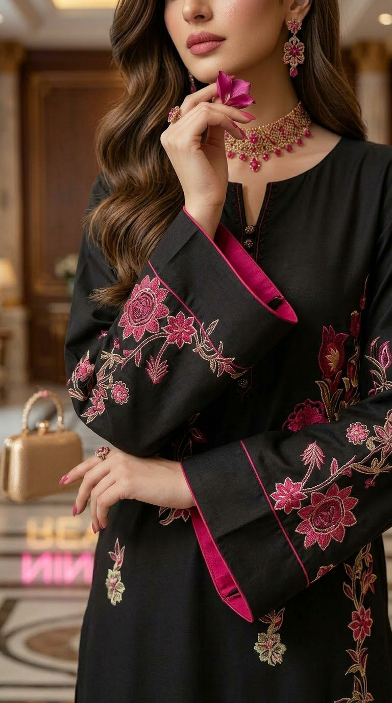 Zarnab Ready to Wear 2 Pcs Embroidered Dress