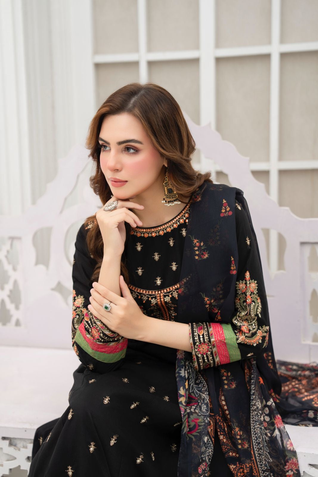 Satrangi Ready to Wear 3 Pcs Embroidered Lawn Dress