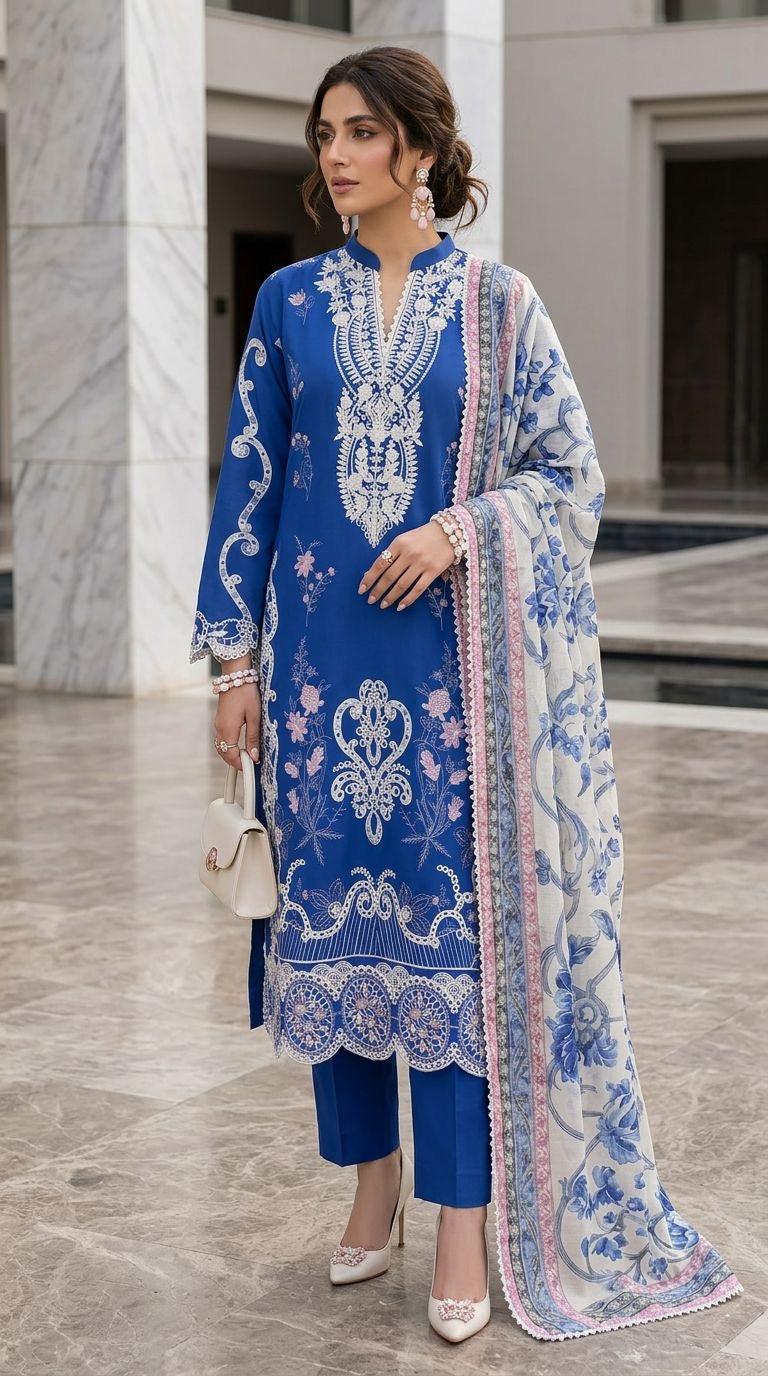 Neela Ready to Wear 3 Pcs Embroidered Dress