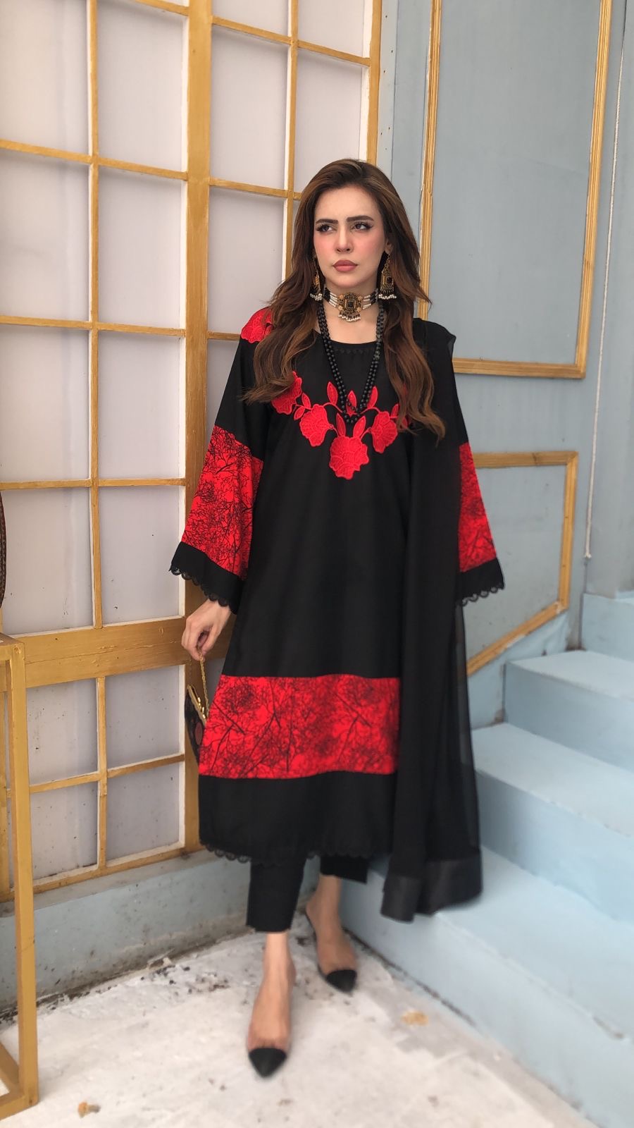 Ramena Ready to Wear 3 Pcs Embroidered Dress