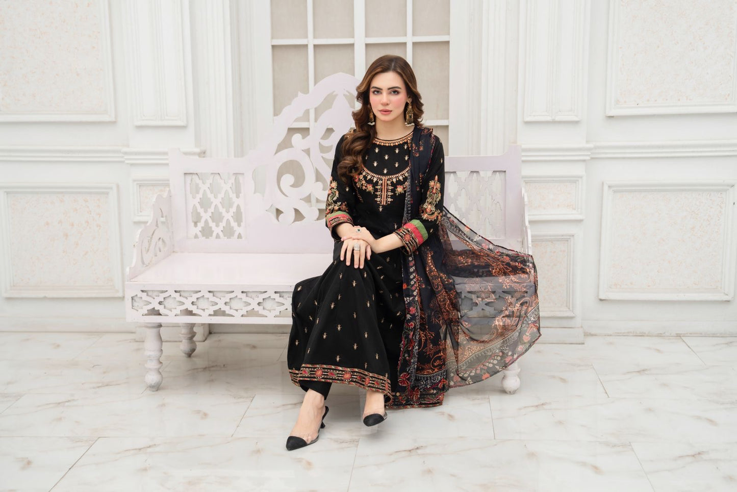 Satrangi Ready to Wear 3 Pcs Embroidered Lawn Dress