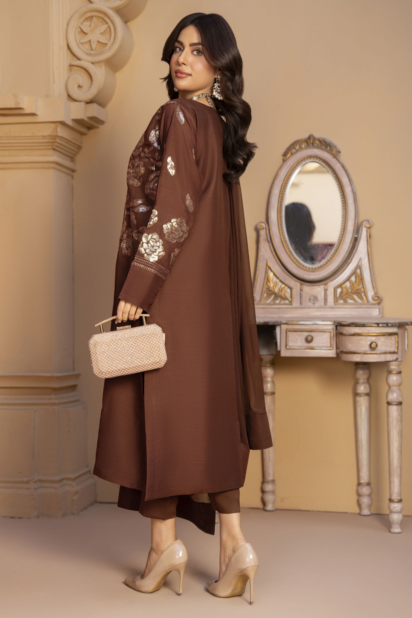 Praise Ready to Wear 3 Pcs Embroidered Dress