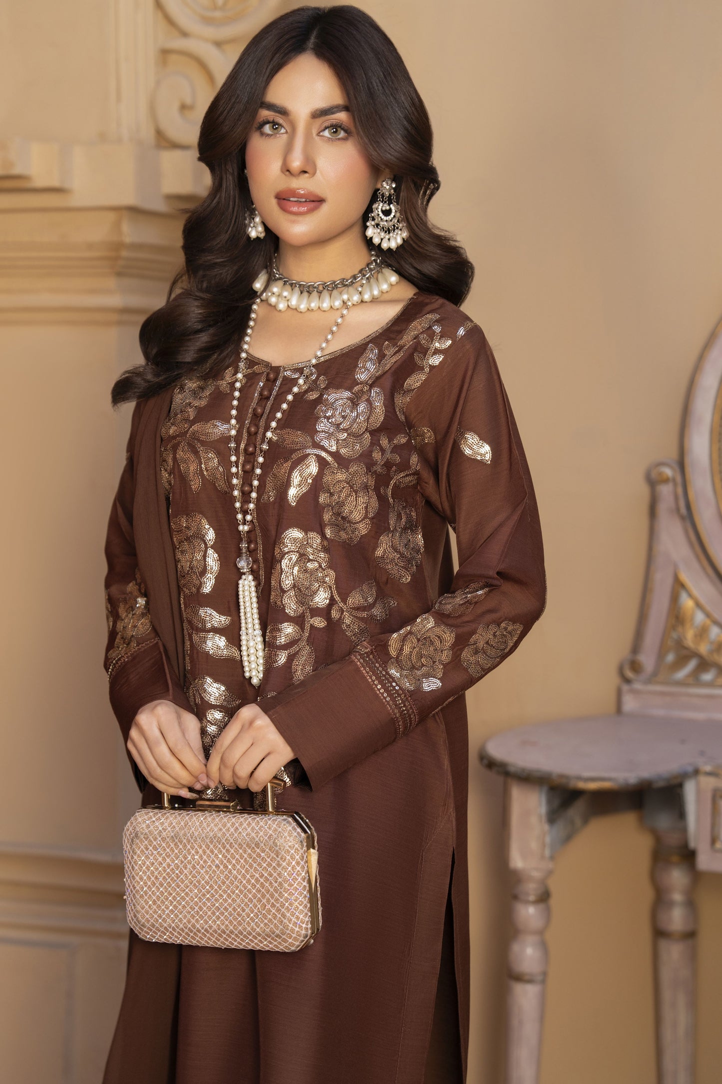 Praise Ready to Wear 3 Pcs Embroidered Dress