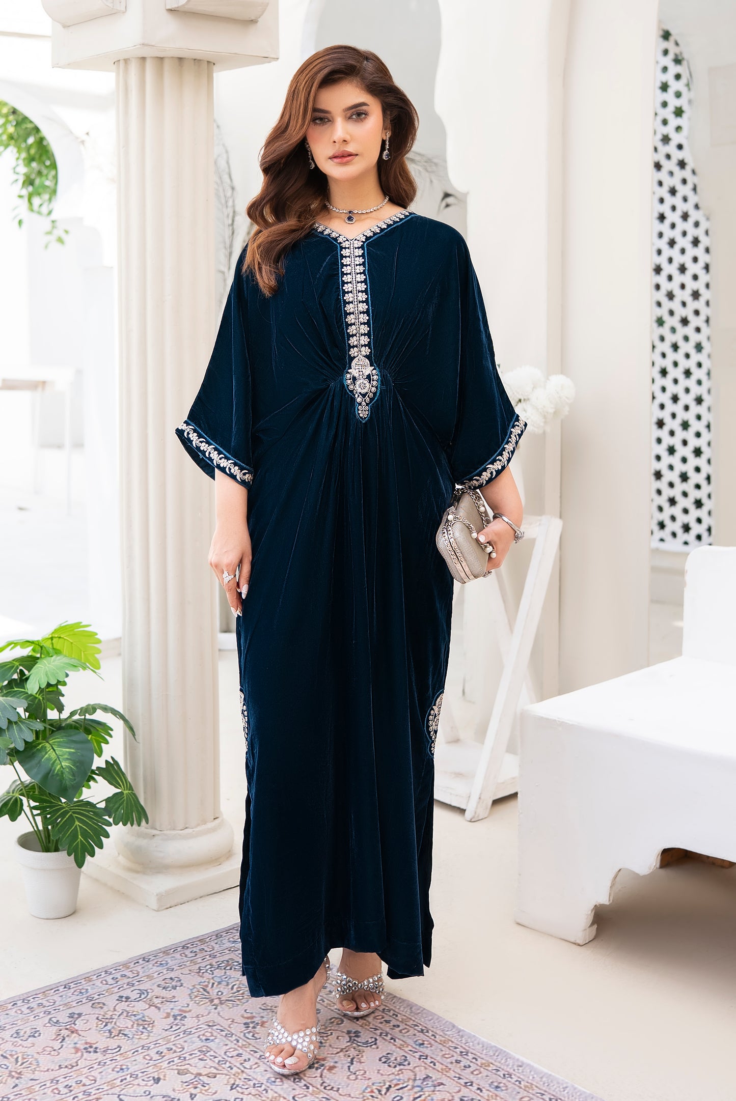 Jasmine Ready to wear 2 Pcs velvet Kaftan