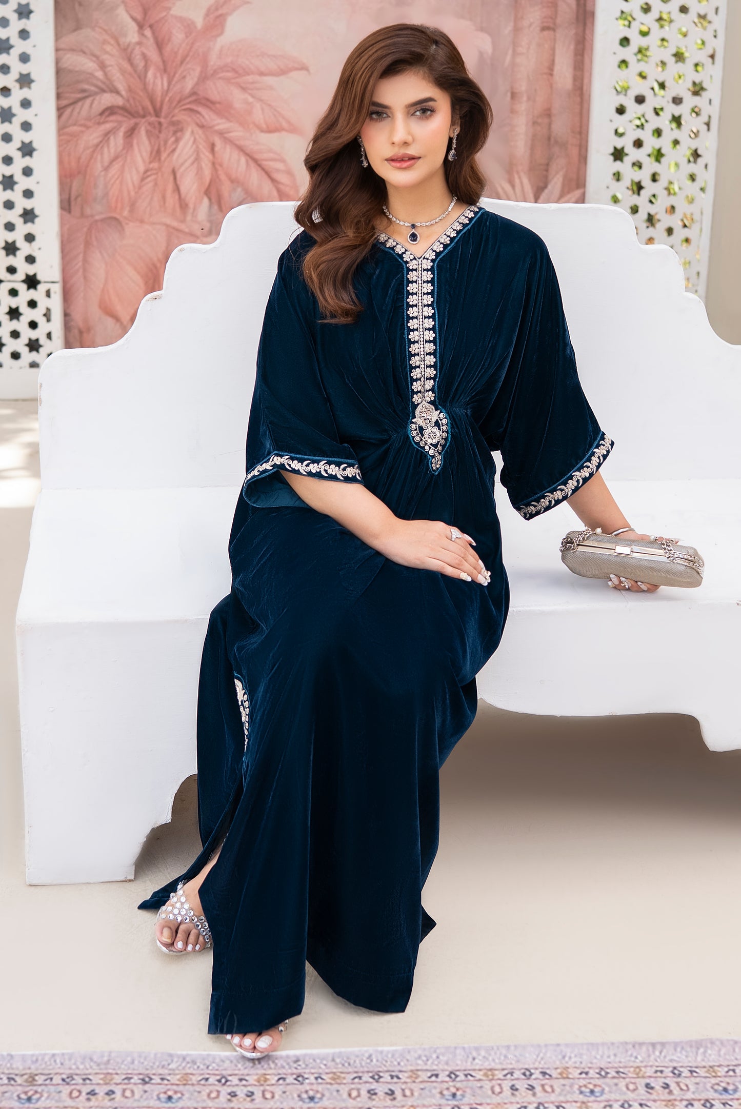 Jasmine Ready to wear 2 Pcs velvet Kaftan