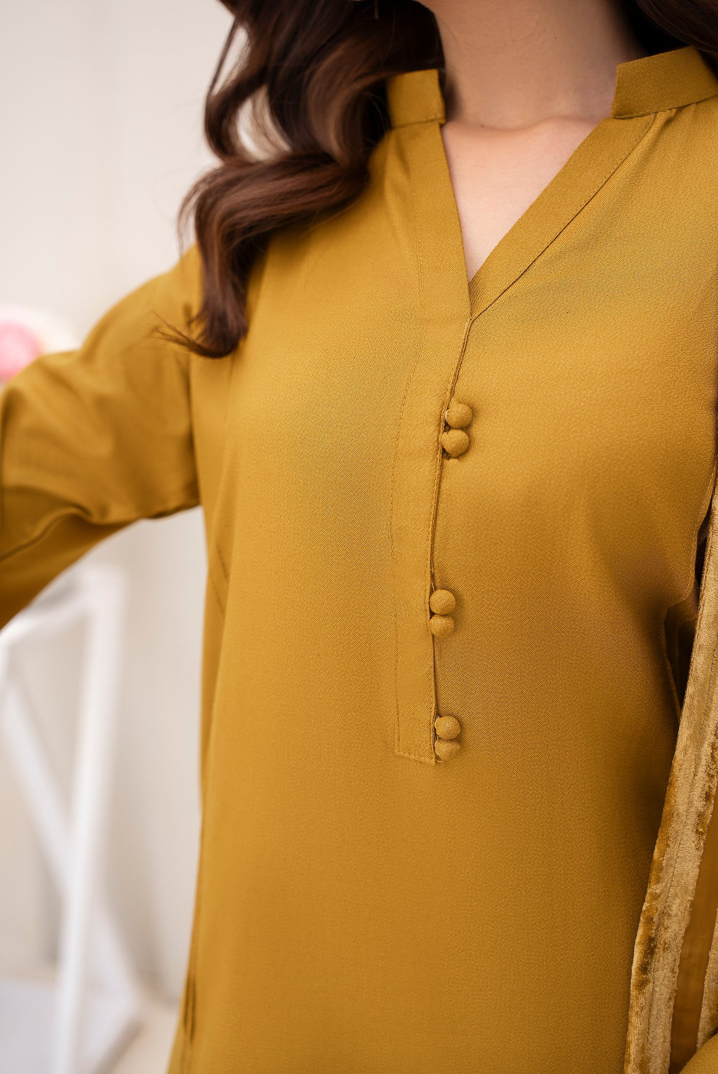 Mustard Palachi Ready to Wear 3 Pcs Dress