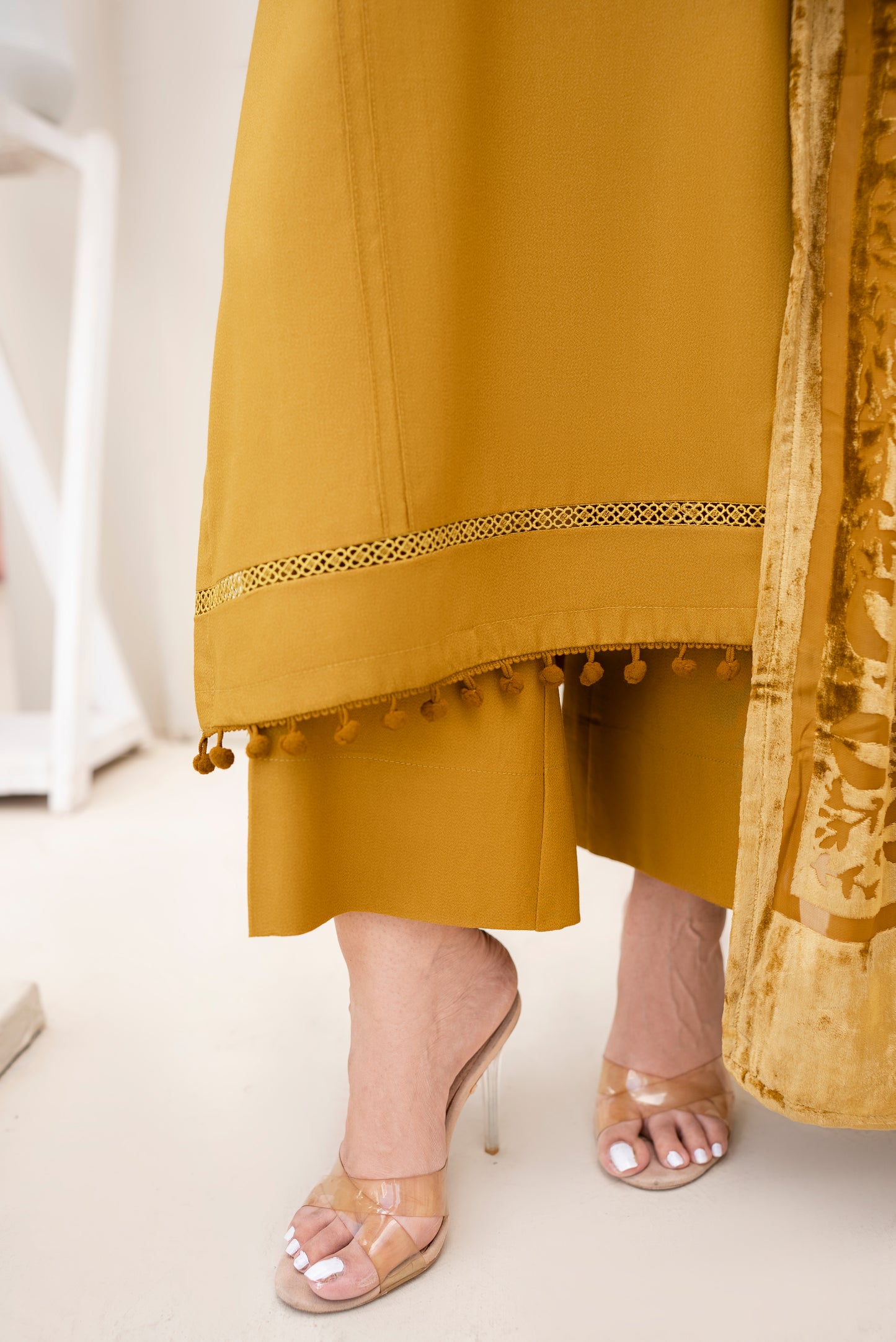 Mustard Palachi Ready to Wear 3 Pcs Dress