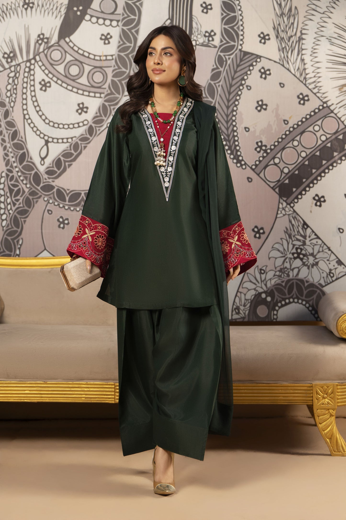 Zadie Ready to Wear 3 Pcs Farshi Shalwar Dress