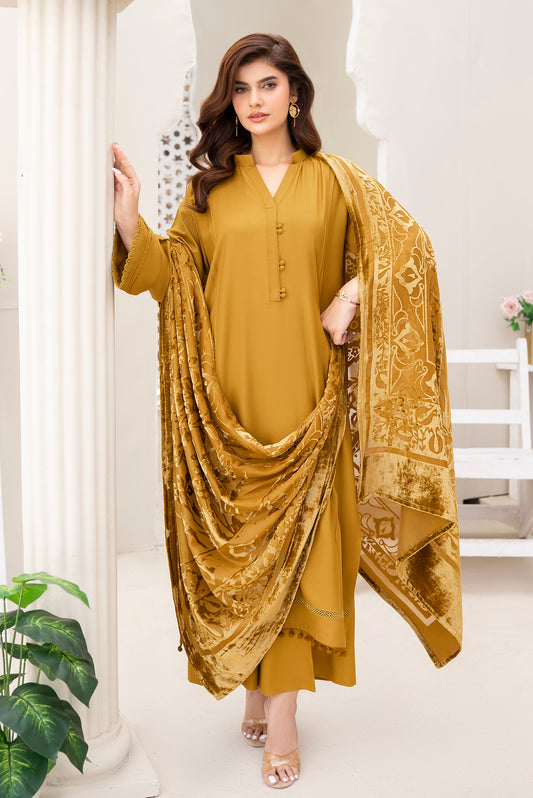 Mustard Palachi Ready to Wear 3 Pcs Dress