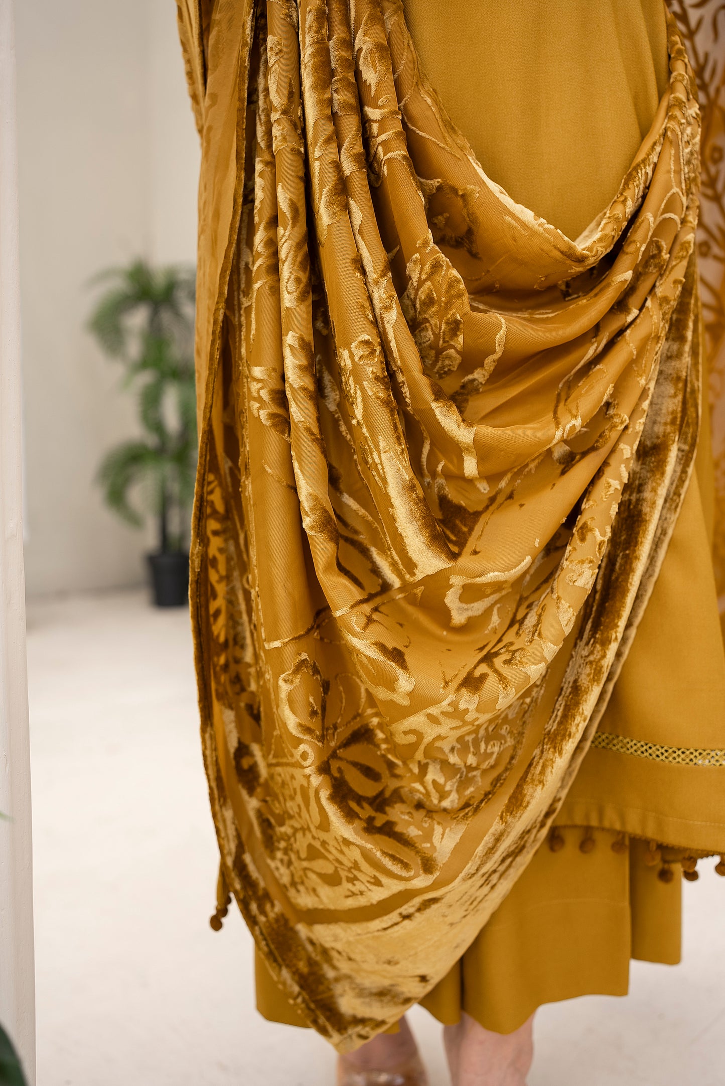 Mustard Palachi Ready to Wear 3 Pcs Dress