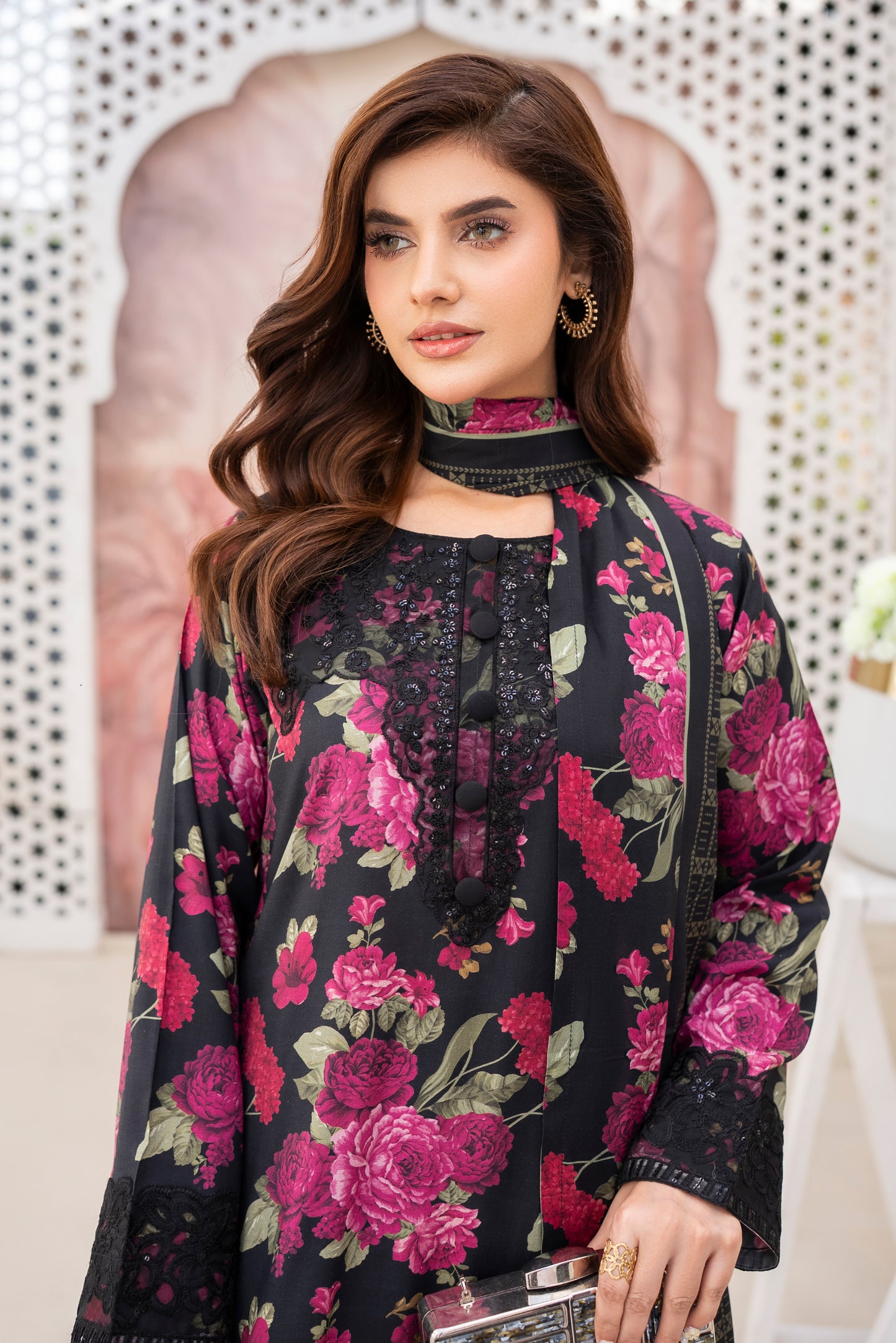 Janat Ready to Wear 3 Pcs winter Embroidered  Dress