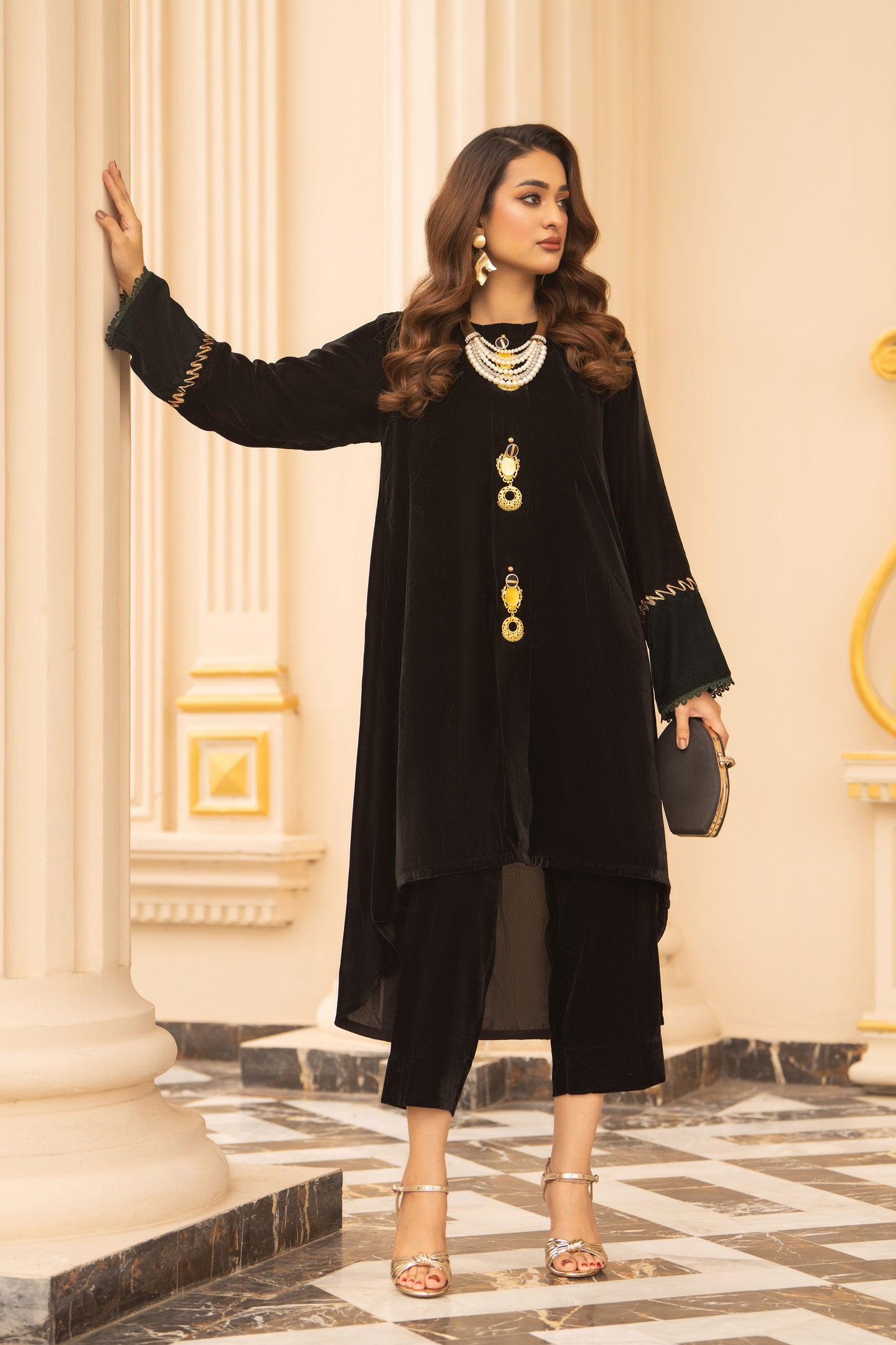 Midnight Velvet Ready to Wear 2 Pcs Dress