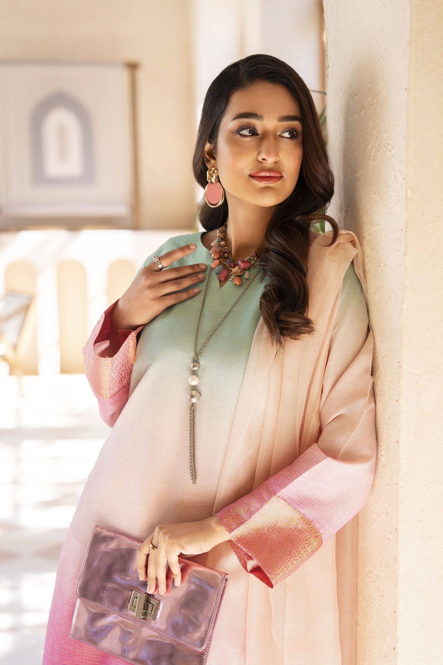 Candy Floss Ready to Wear 3 Pcs Raw Silk Farshi Shalwar Dress