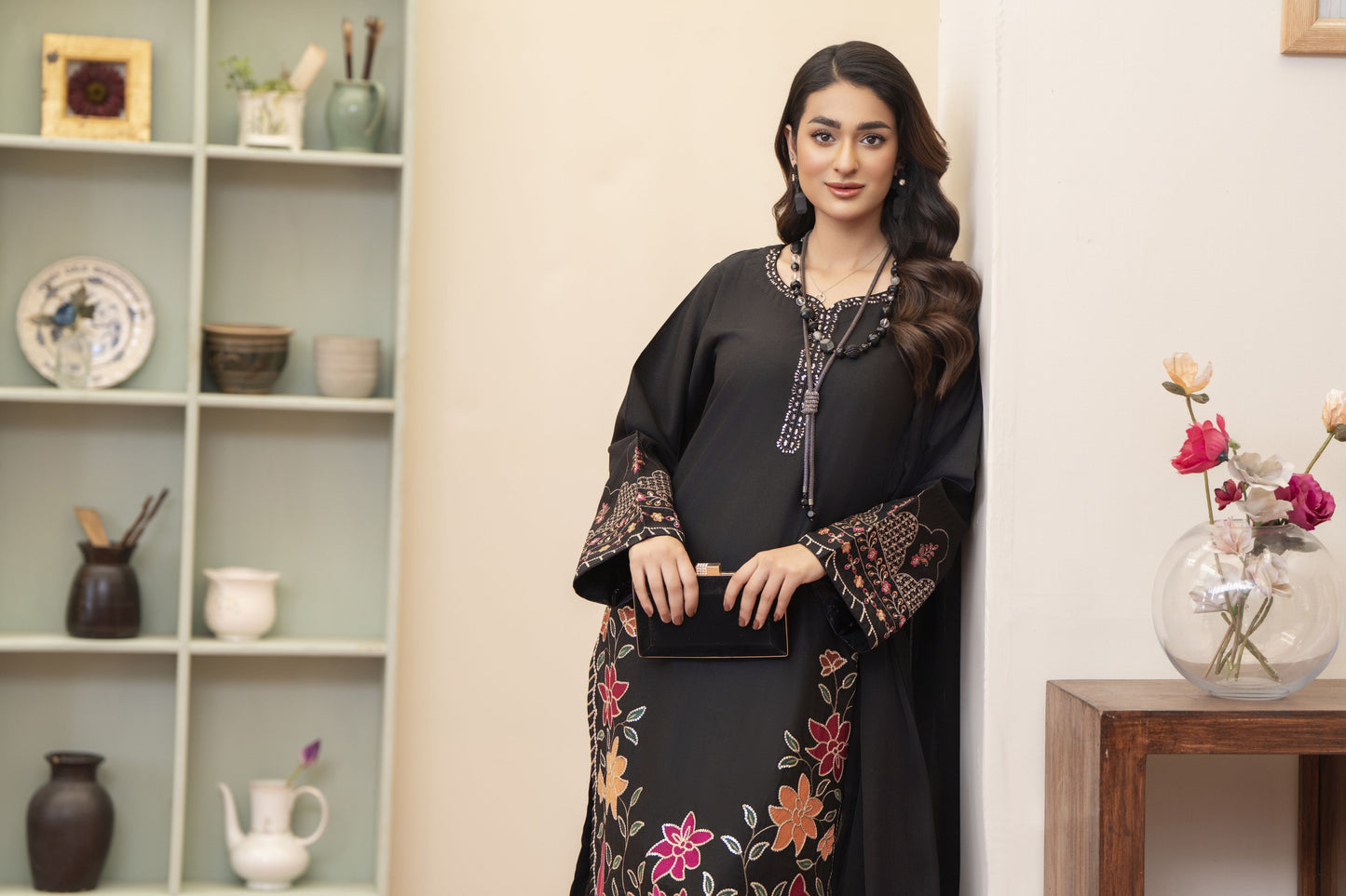 Peony Luxury Ready to Wear 3 Pcs Embroidered Dress