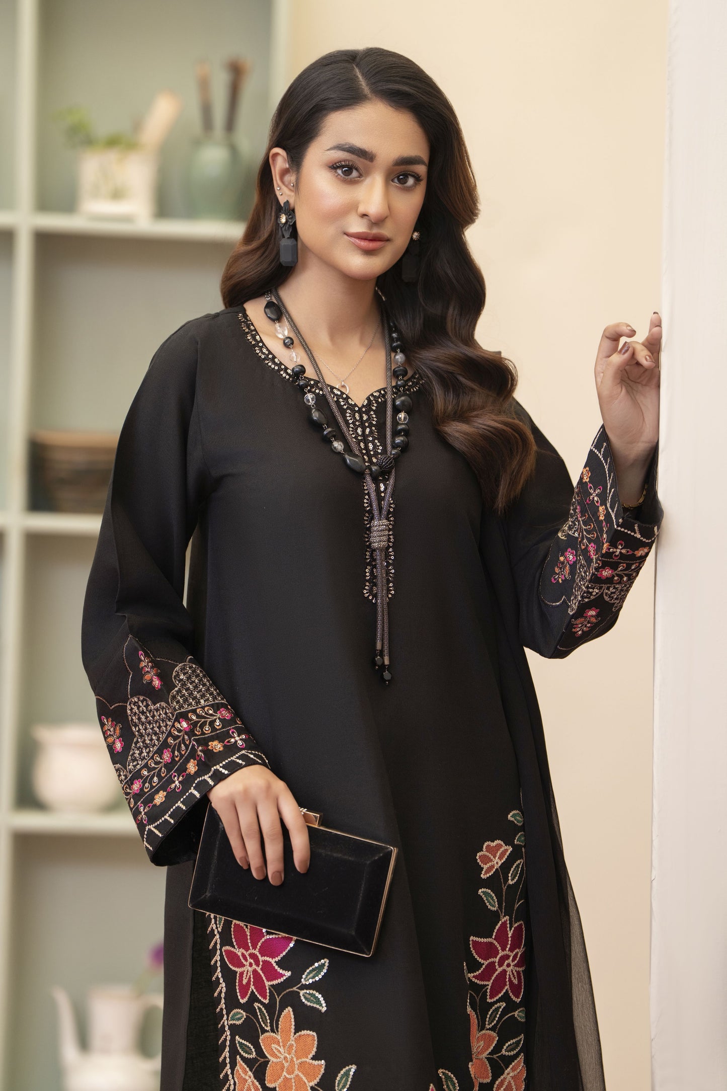 Peony Luxury Ready to Wear 3 Pcs Embroidered Dress