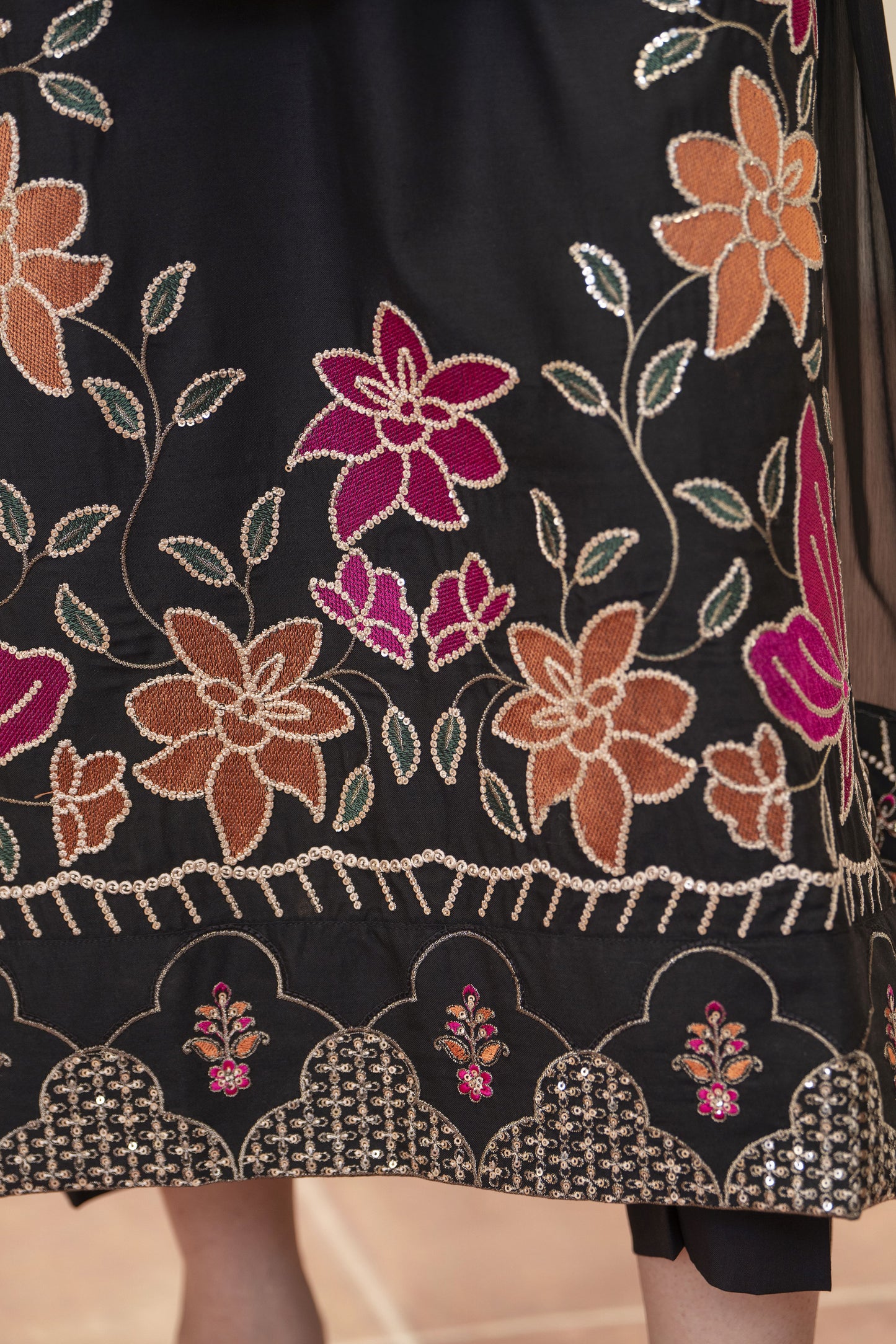 Peony Luxury Ready to Wear 3 Pcs Embroidered Dress