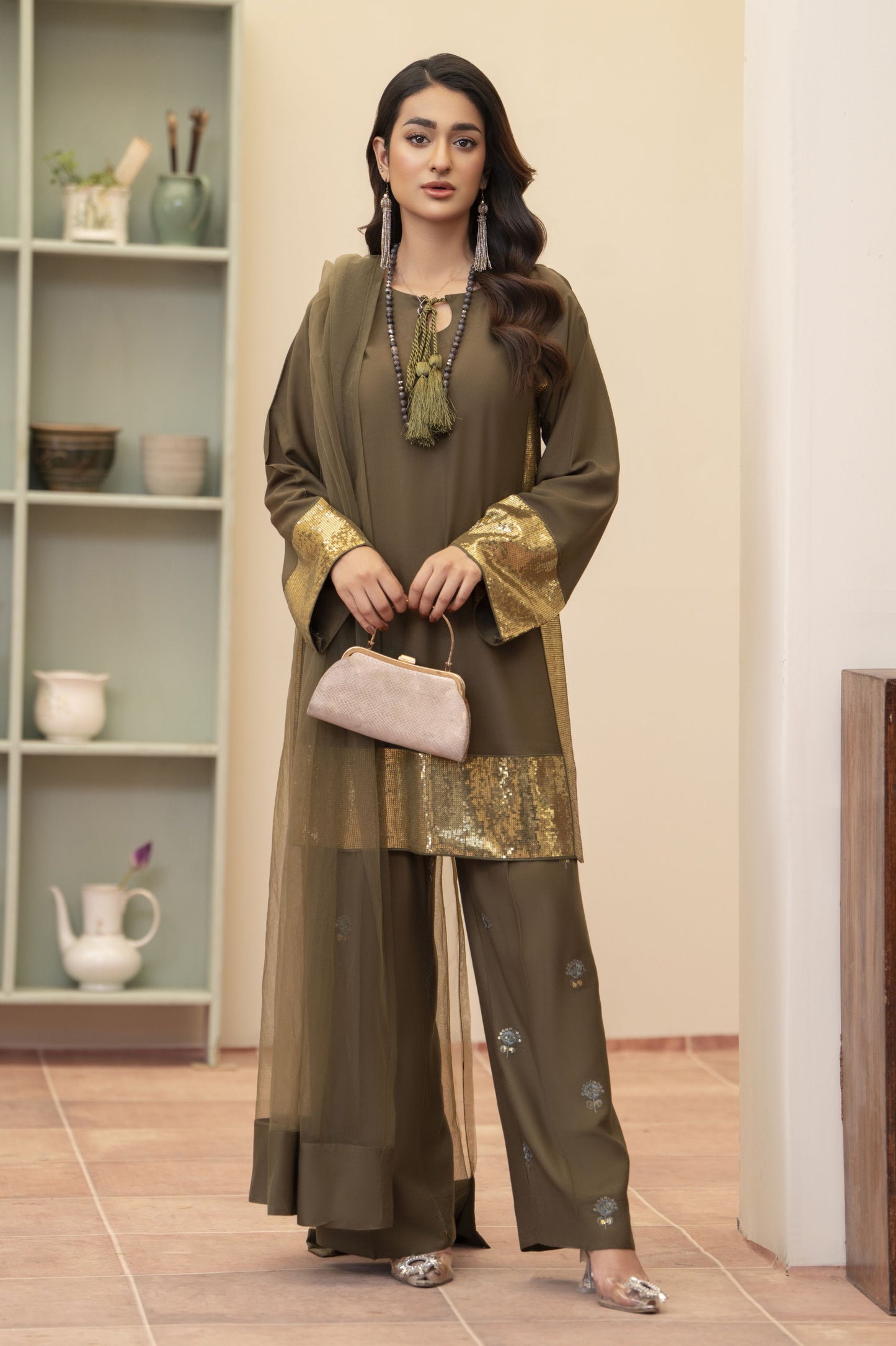 Shaima Ready to Wear 3 Pcs Embroidered Dress