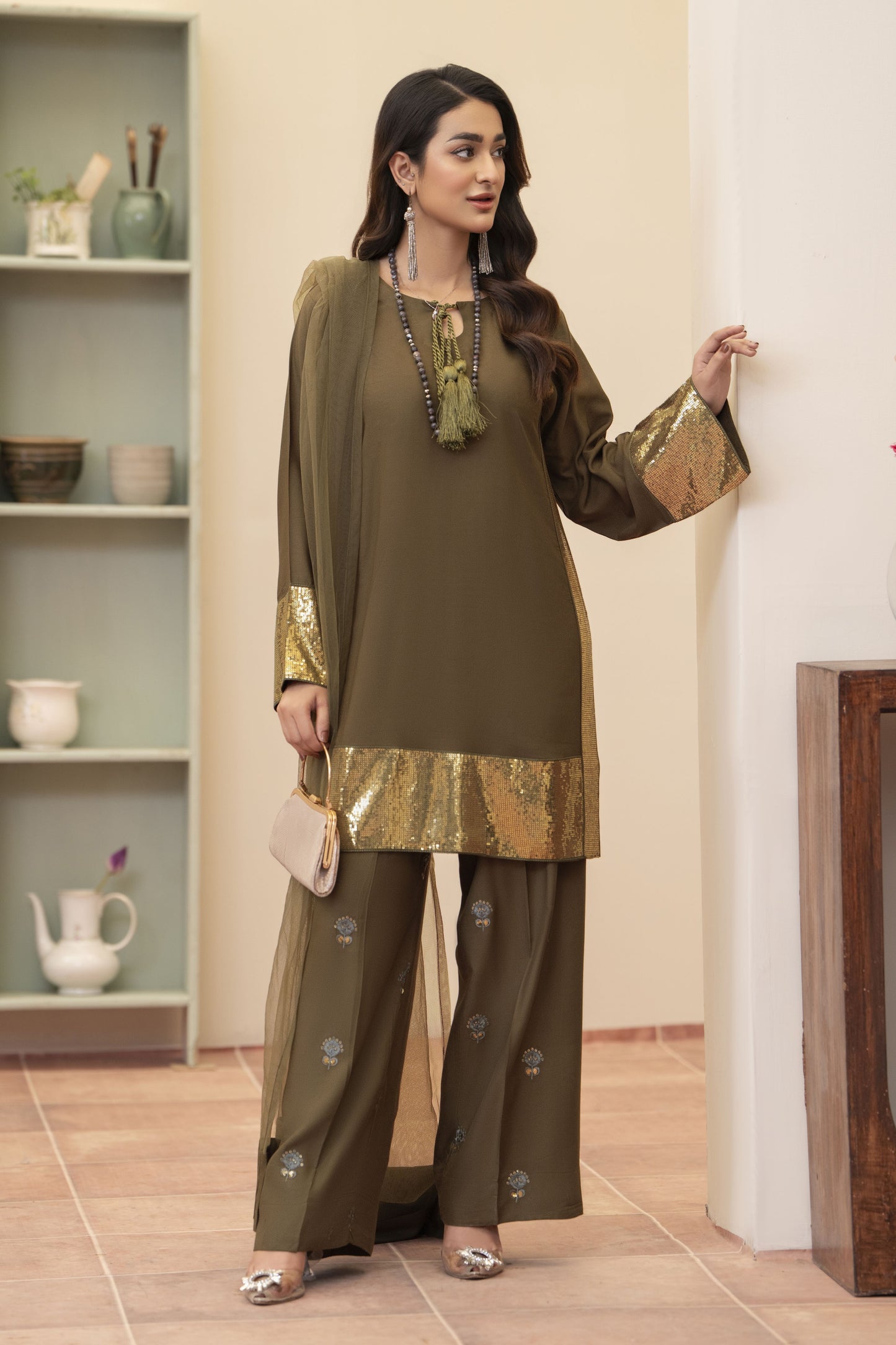 Shaima Ready to Wear 3 Pcs Embroidered Dress