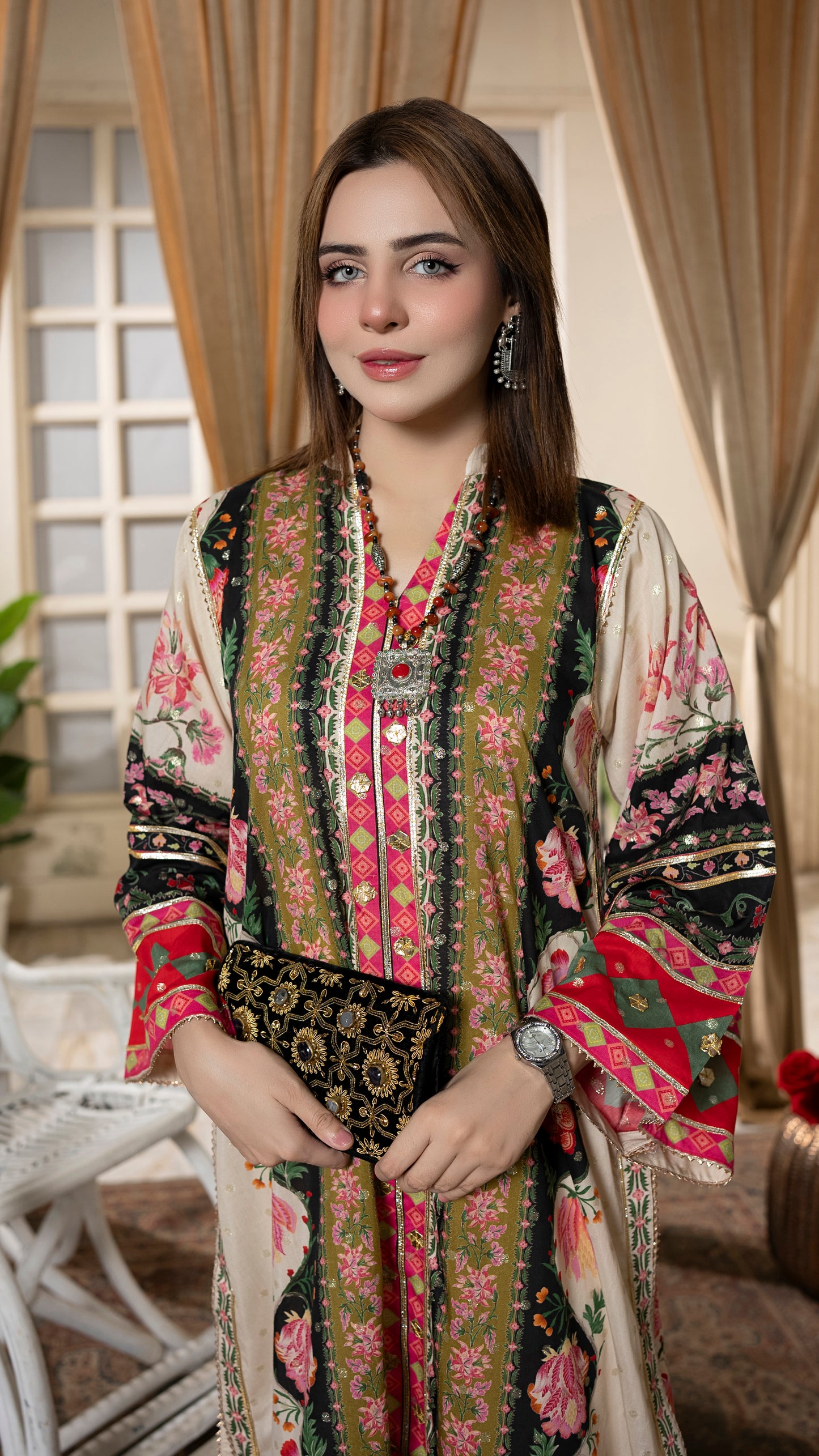 Afsana Luxury Ready to Wear 2 Pcs Embroidered Dress