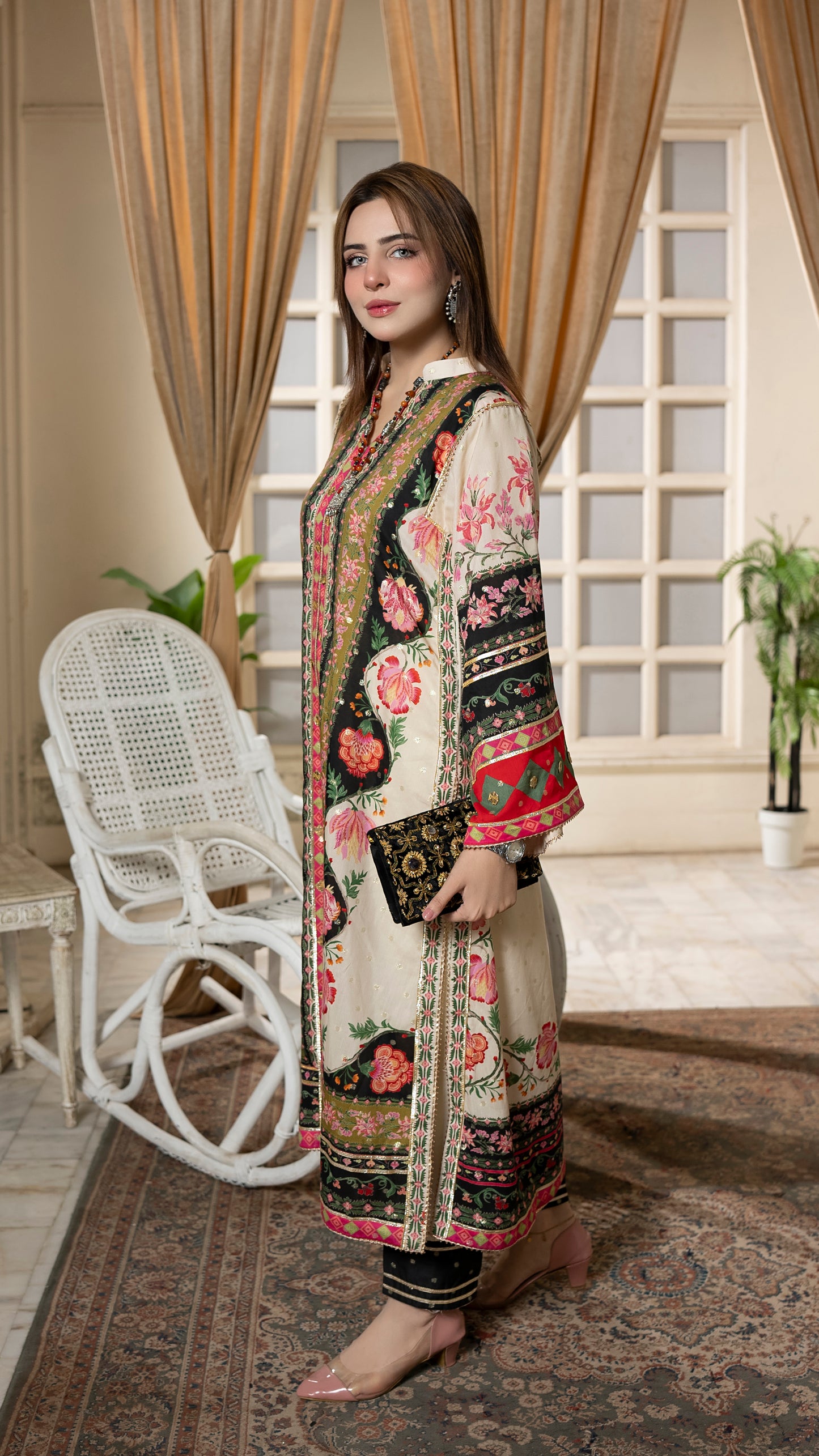 Afsana Luxury Ready to Wear 2 Pcs Embroidered Dress