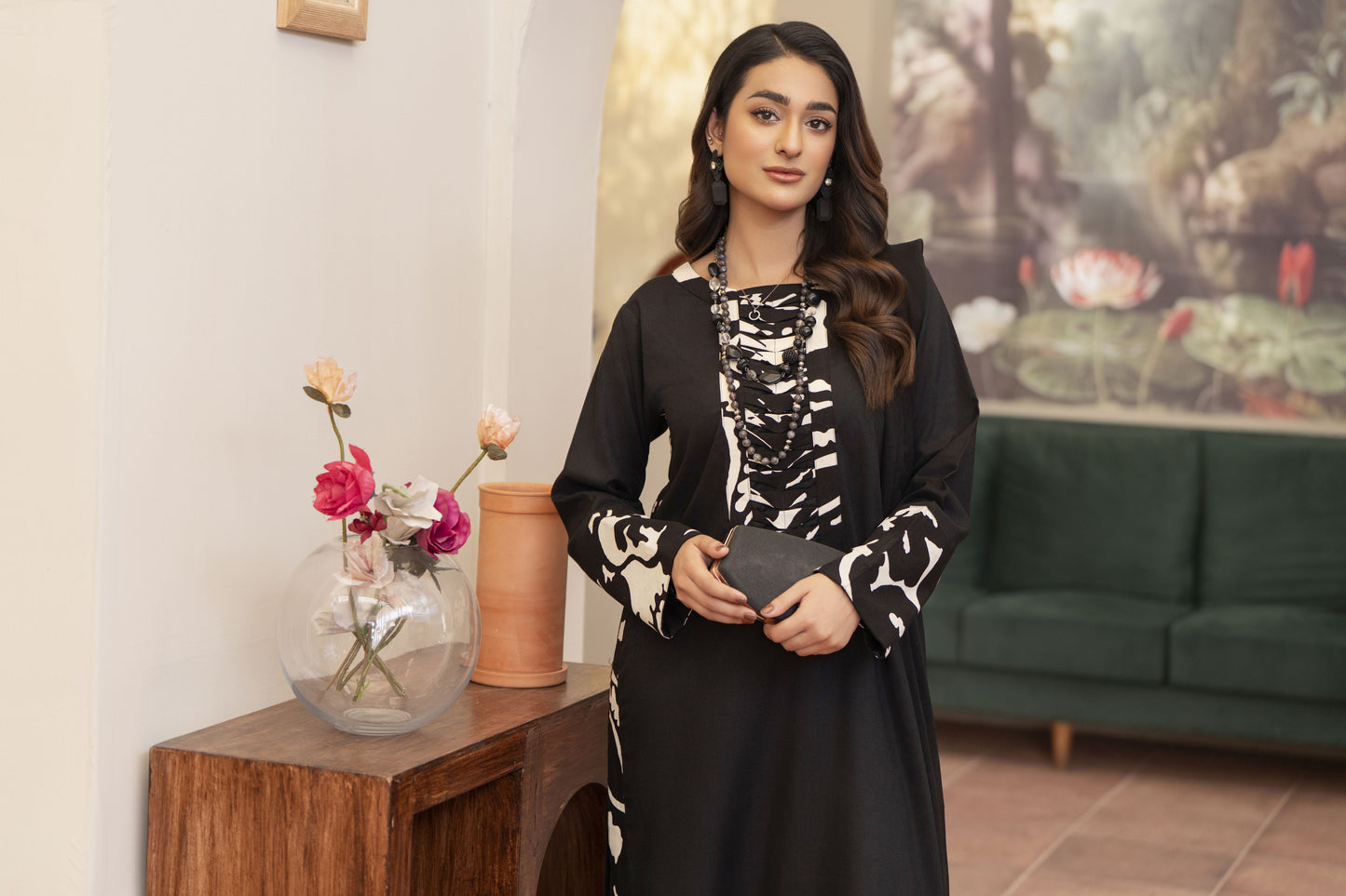 Monochrome Ready to Wear 3 Pcs Spring Dress