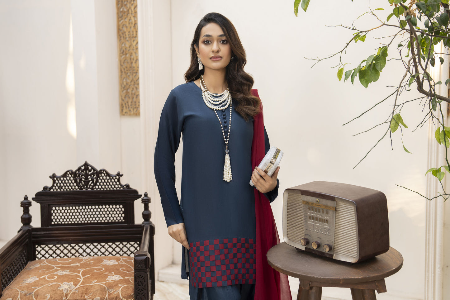 Saanvi Ready to Wear 3 Pcs Raw Silk Dress