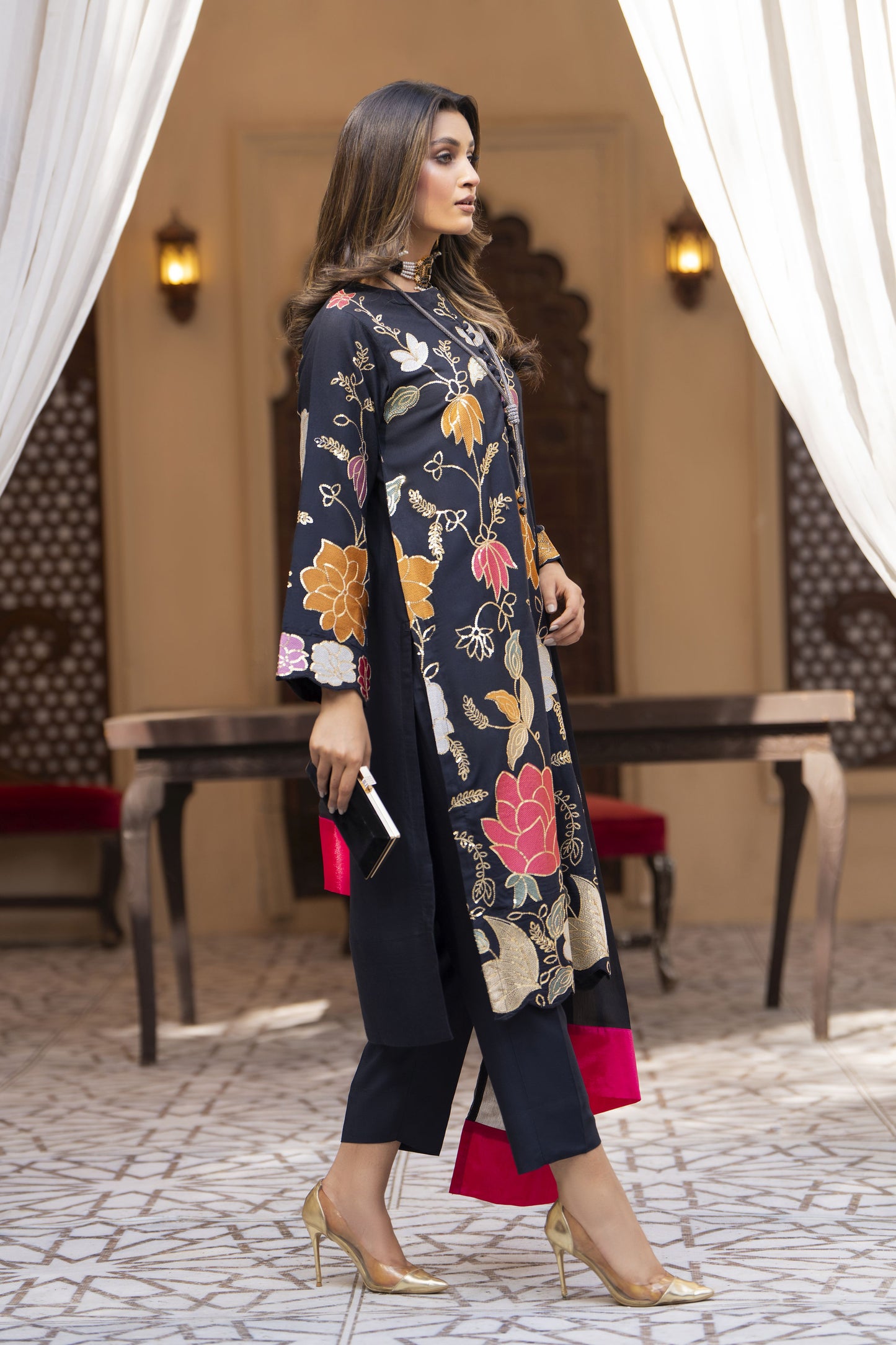 Nubahar Ready to Wear 3 Pcs Embroidered Dress