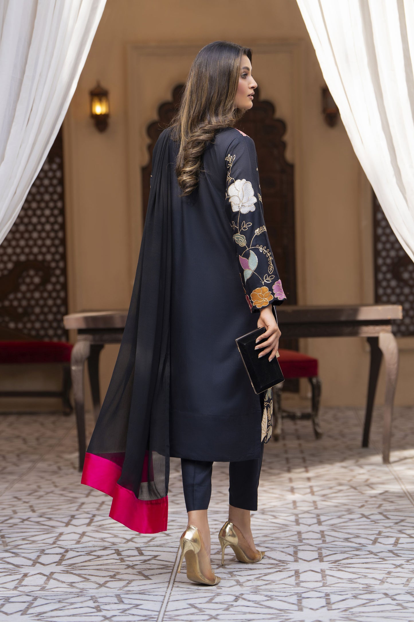 Nubahar Ready to Wear 3 Pcs Embroidered Dress