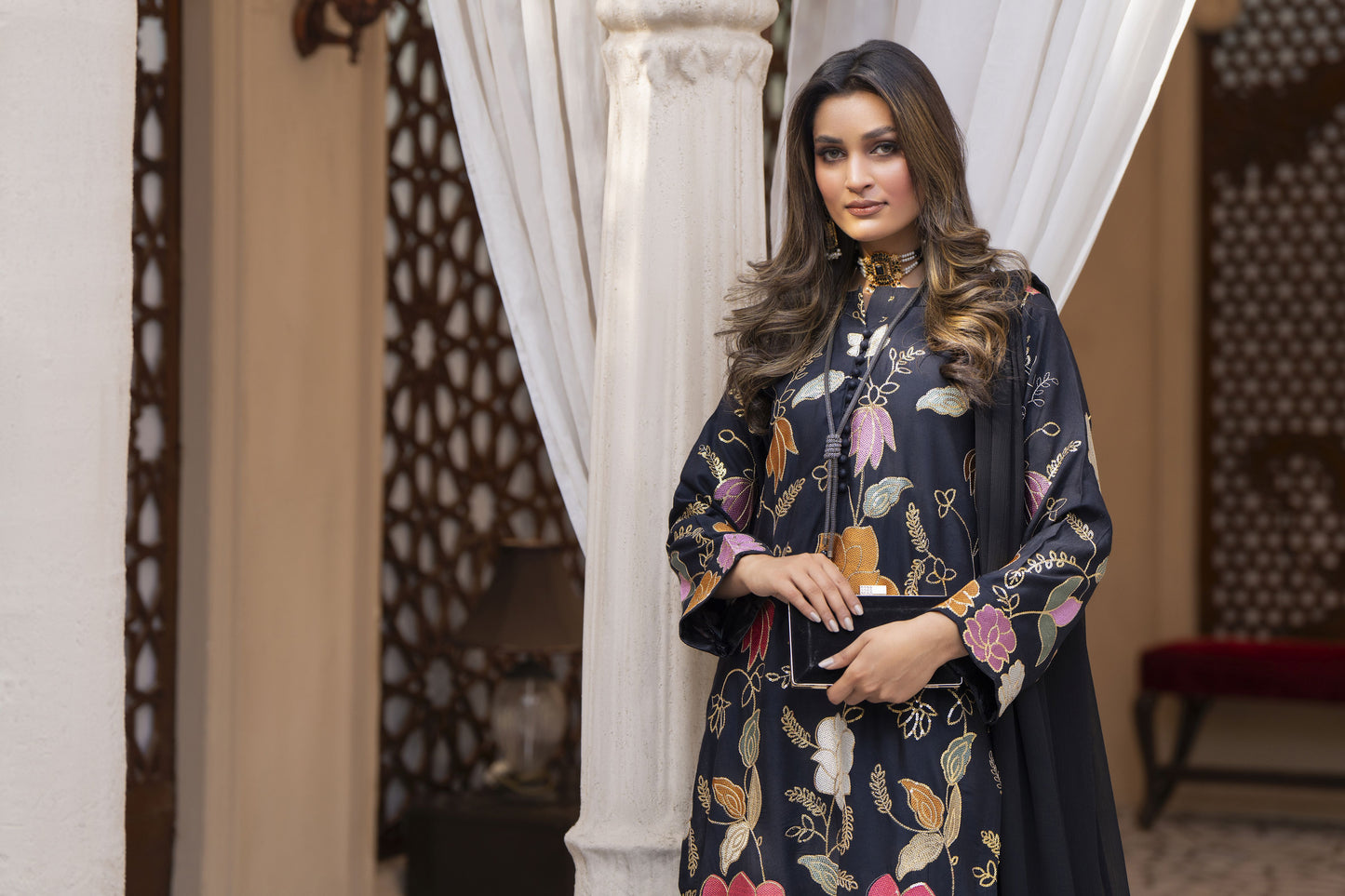 Nubahar Ready to Wear 3 Pcs Embroidered Dress