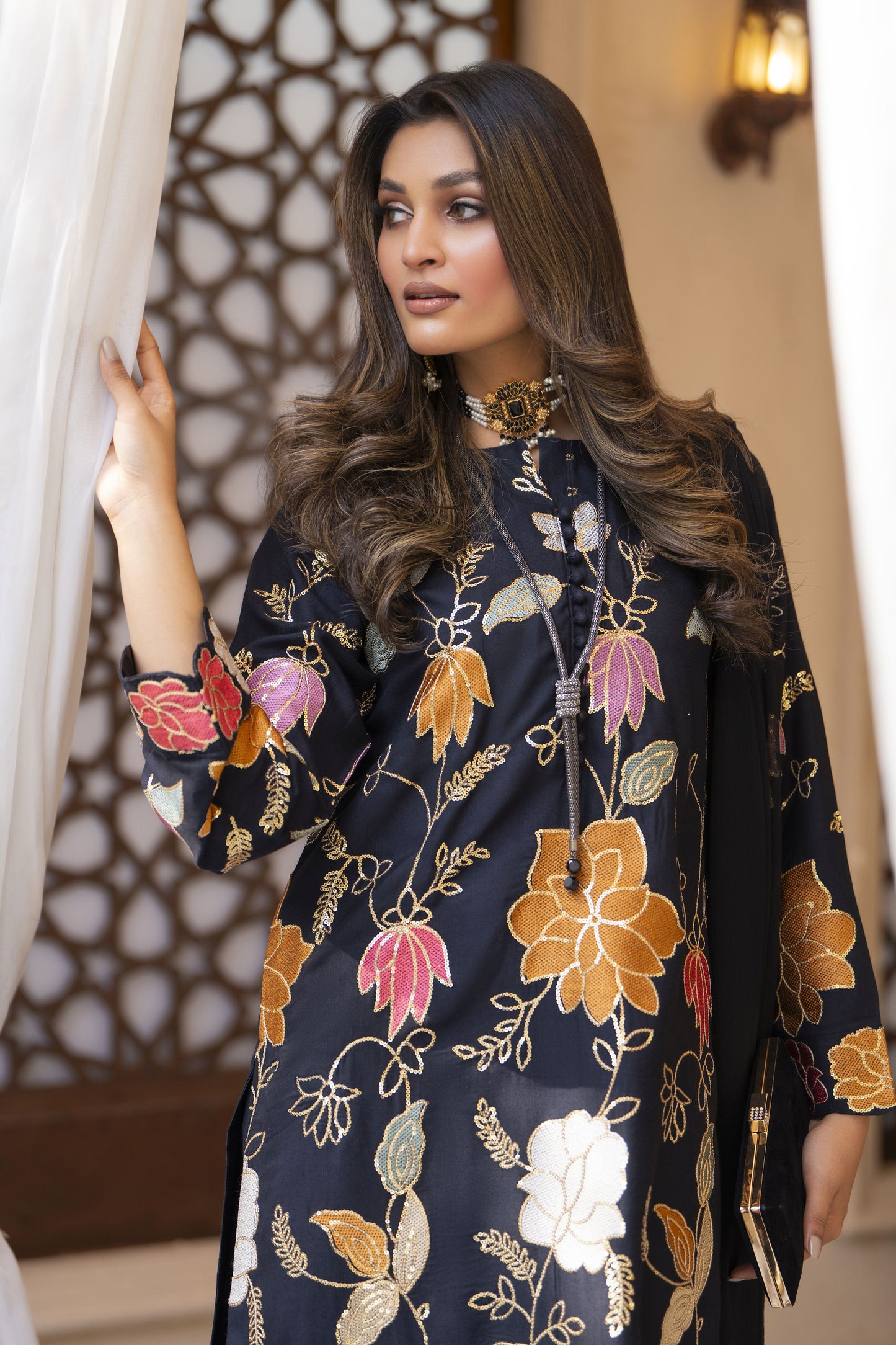 Nubahar Ready to Wear 3 Pcs Embroidered Dress