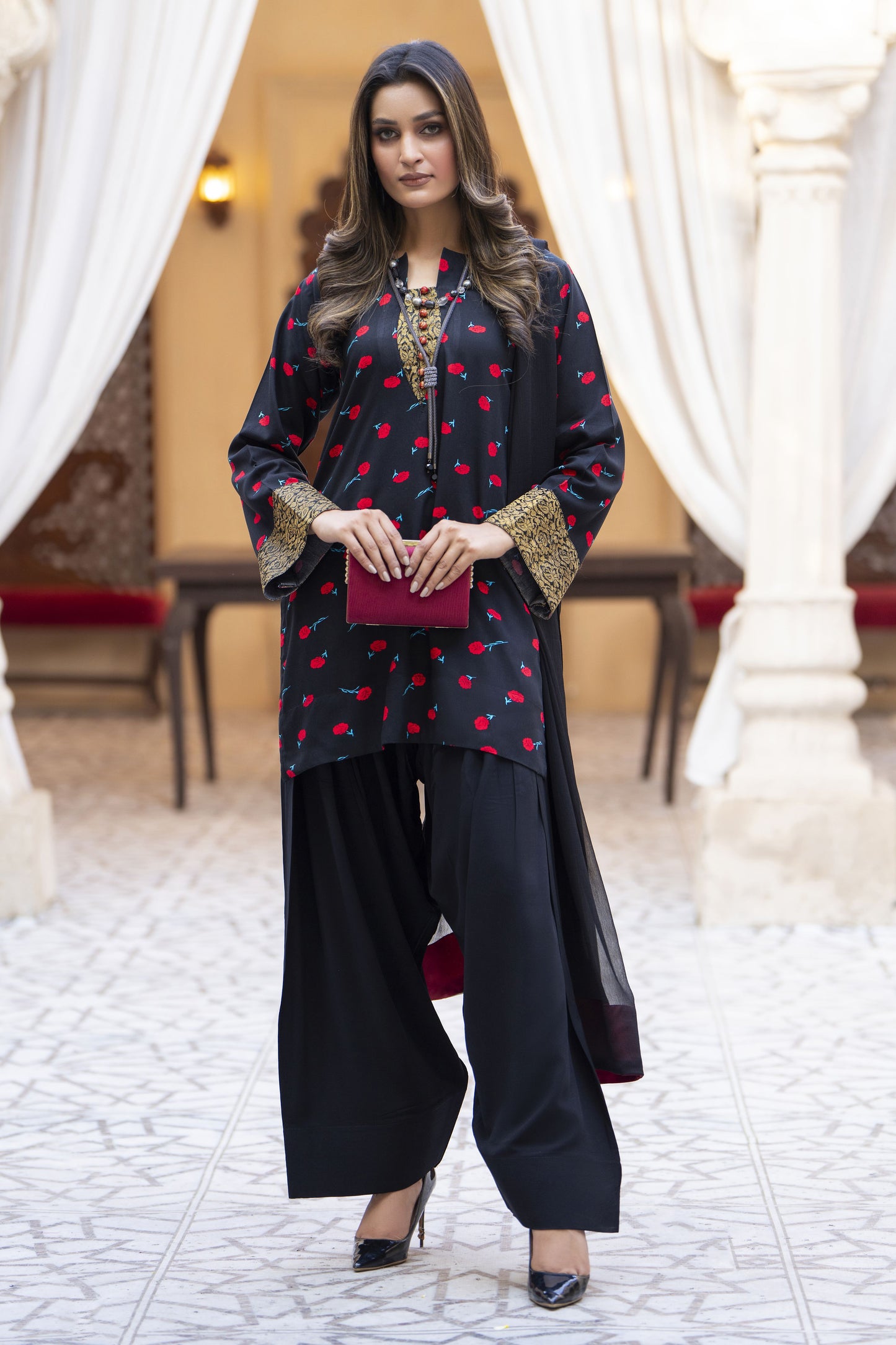 Red Rose Ready to Wear 3 Pcs Farshi Shalwar Collection
