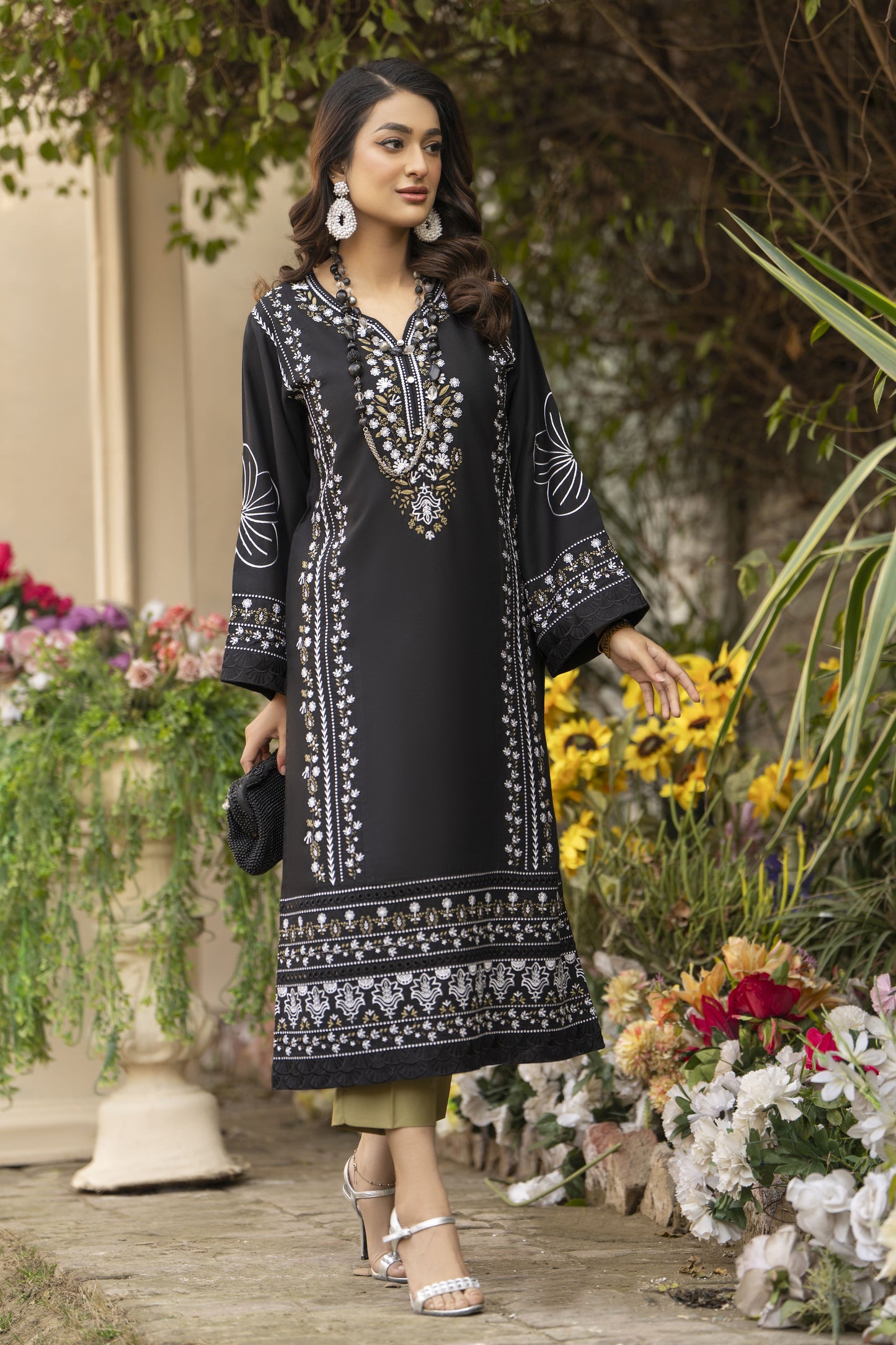 Elijah Ready to Wear 2 Pcs Embroidered Dress