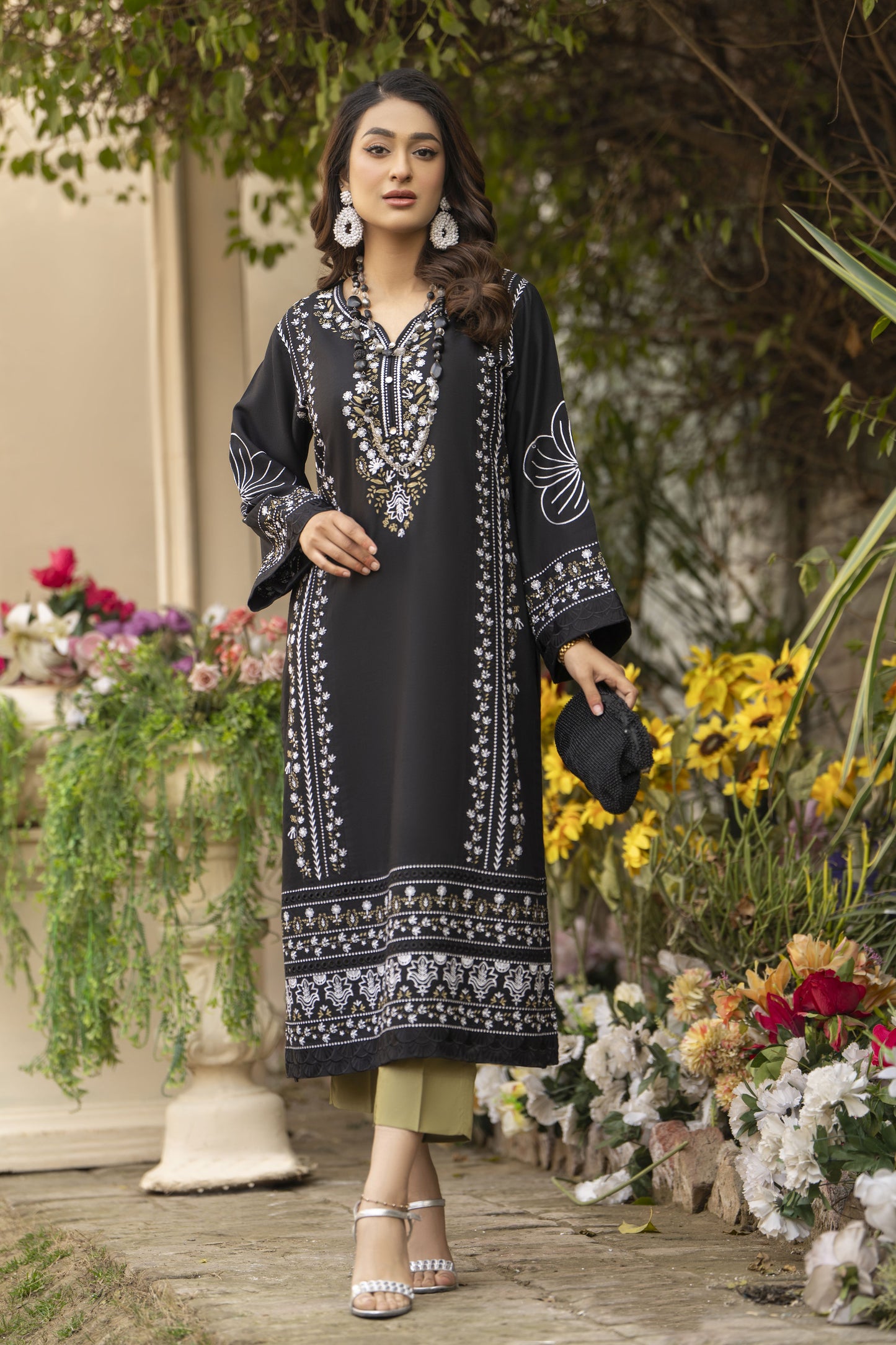 Elijah Ready to Wear 2 Pcs Embroidered Dress