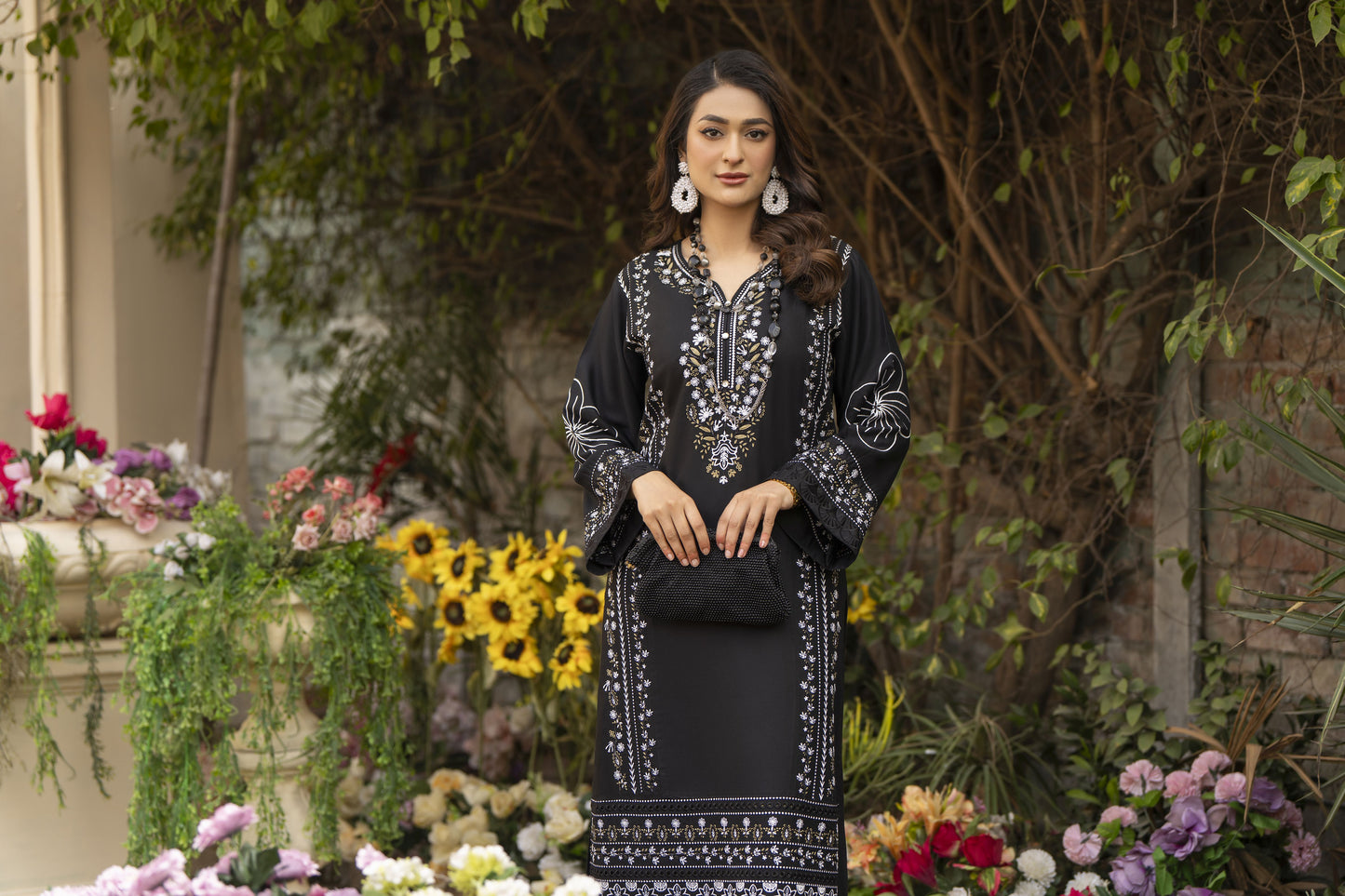 Elijah Ready to Wear 2 Pcs Embroidered Dress