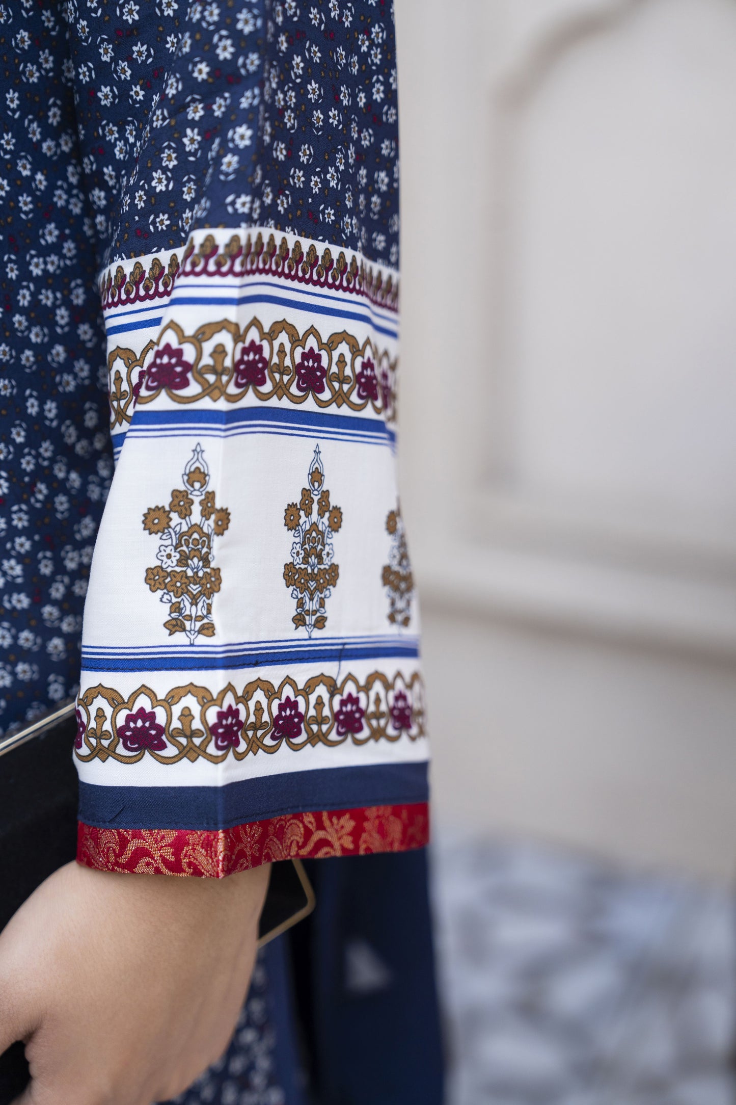 Navy Classic Ready to Wear 3 Pcs Farshi Shalwar Dress