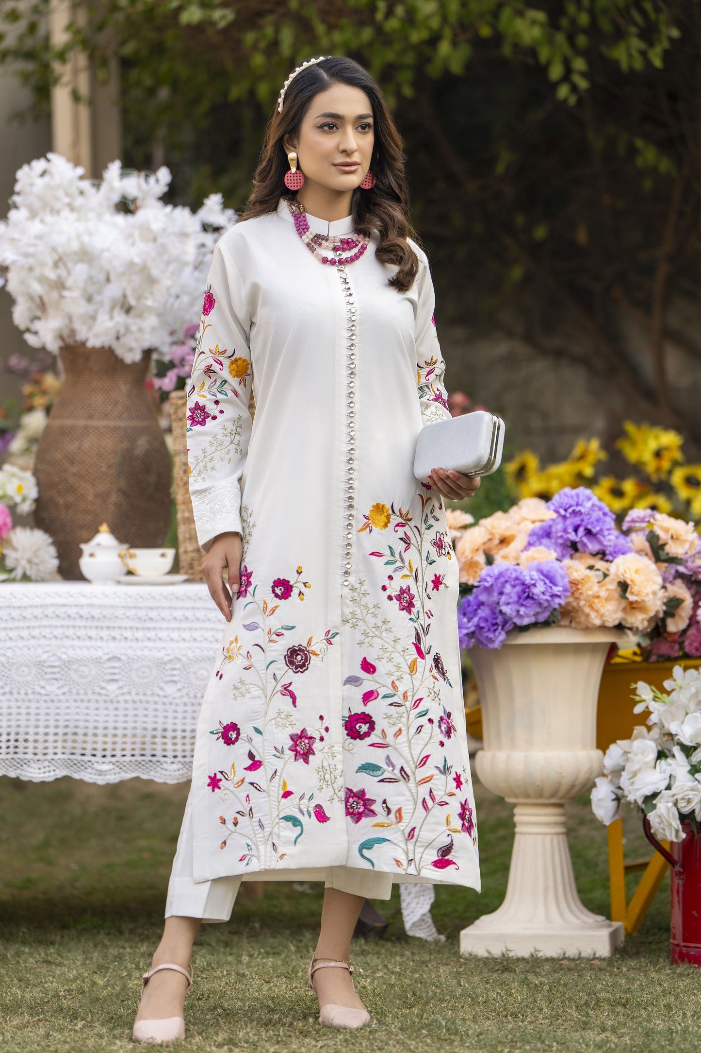 Flora Ready to Wear 2 Pcs Embroidered Dress