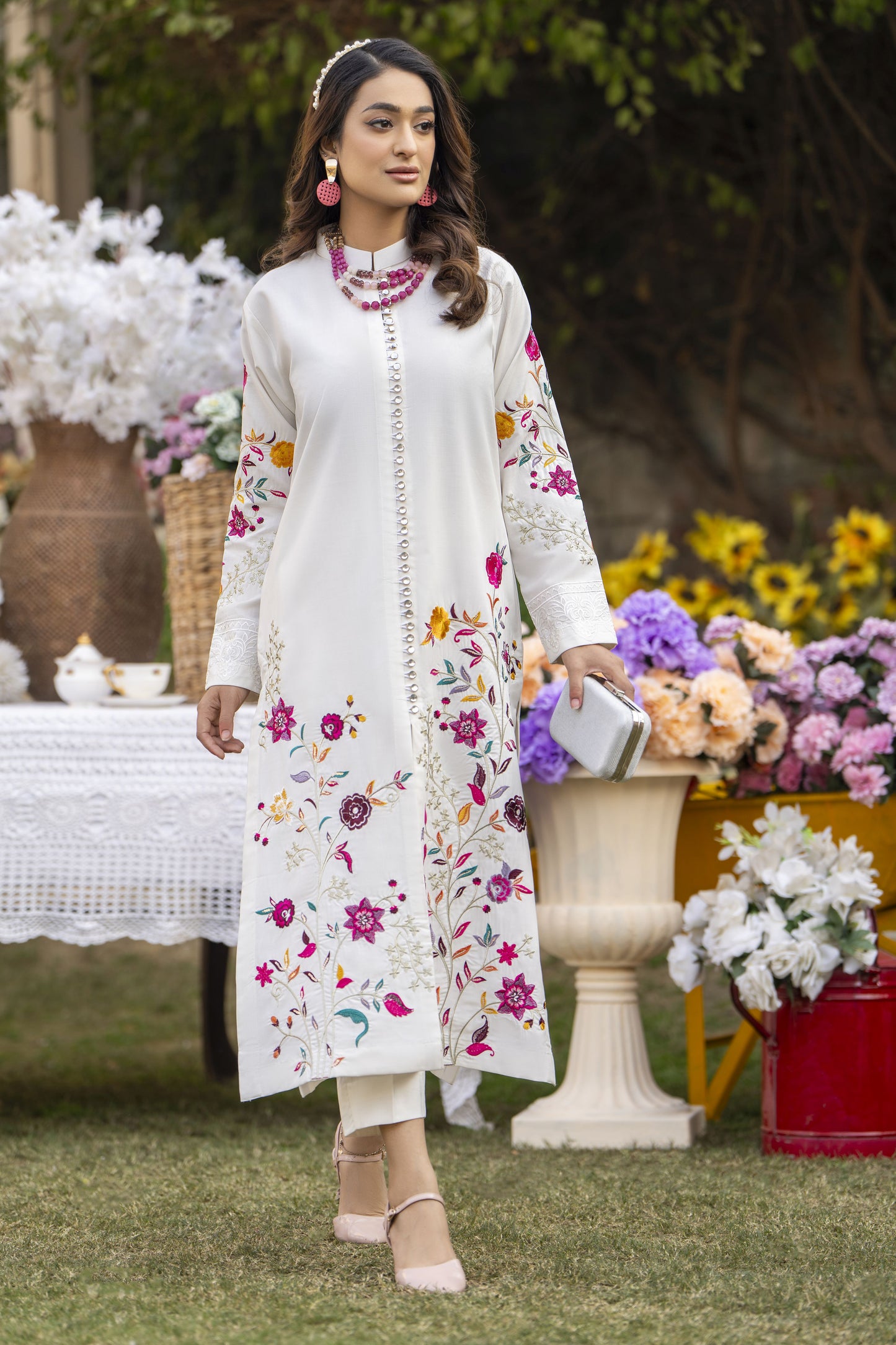Flora Ready to Wear 2 Pcs Embroidered Dress