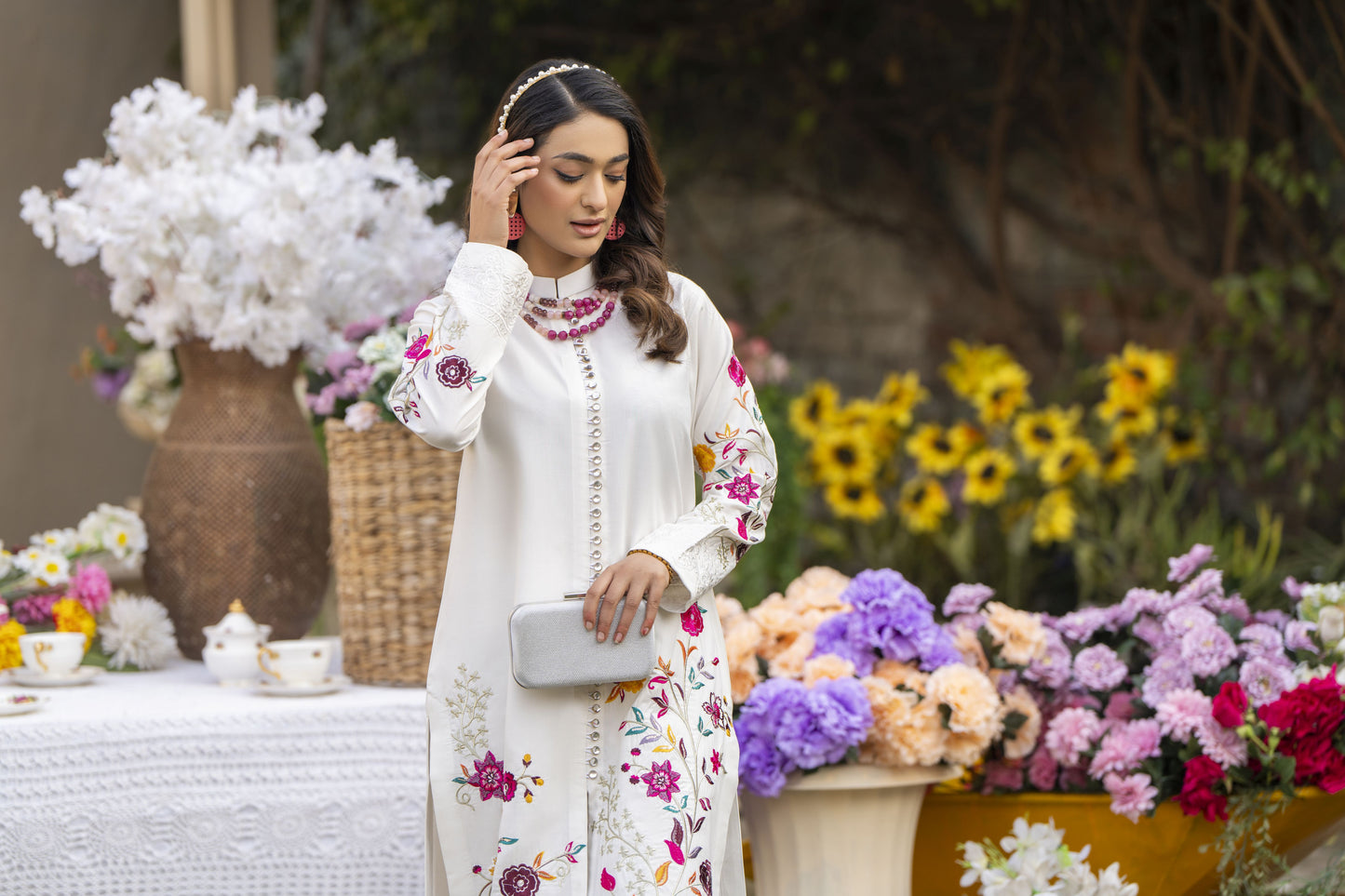 Flora Ready to Wear 2 Pcs Embroidered Dress