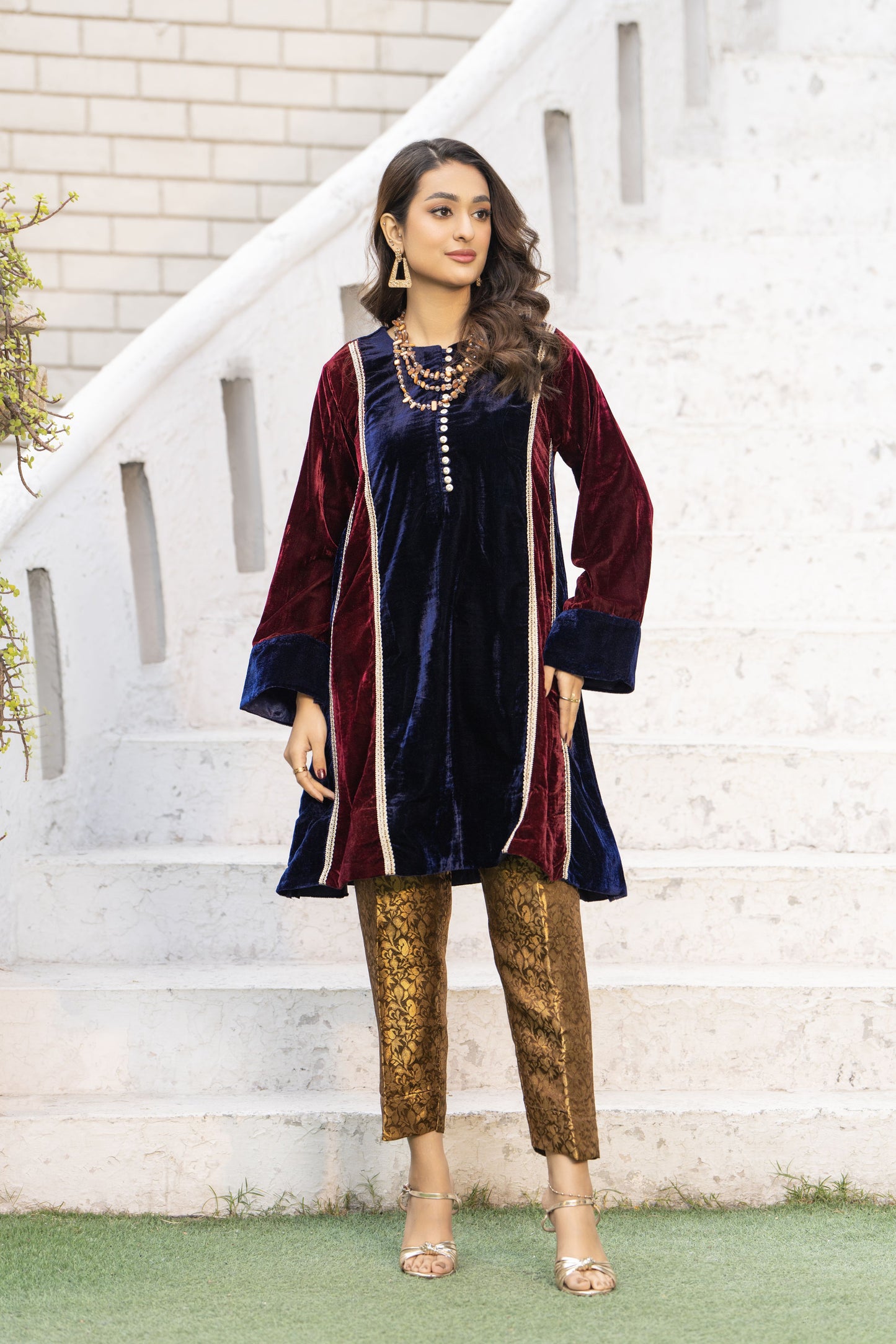 Velvet Dusk Ready to Wear 2 Pcs Dress