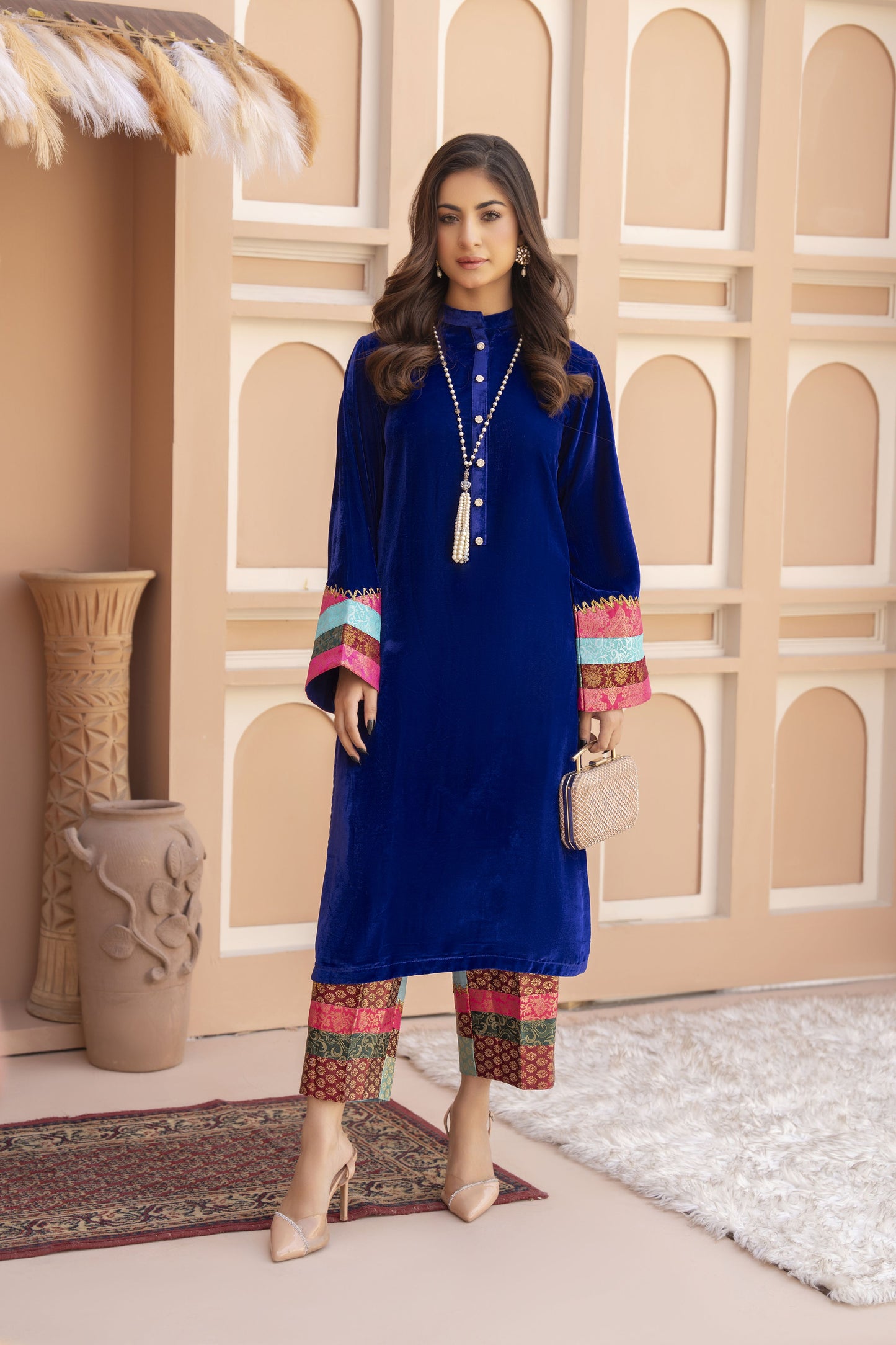 Miraelle Velvet Ready to Wear 2 Pcs Dress