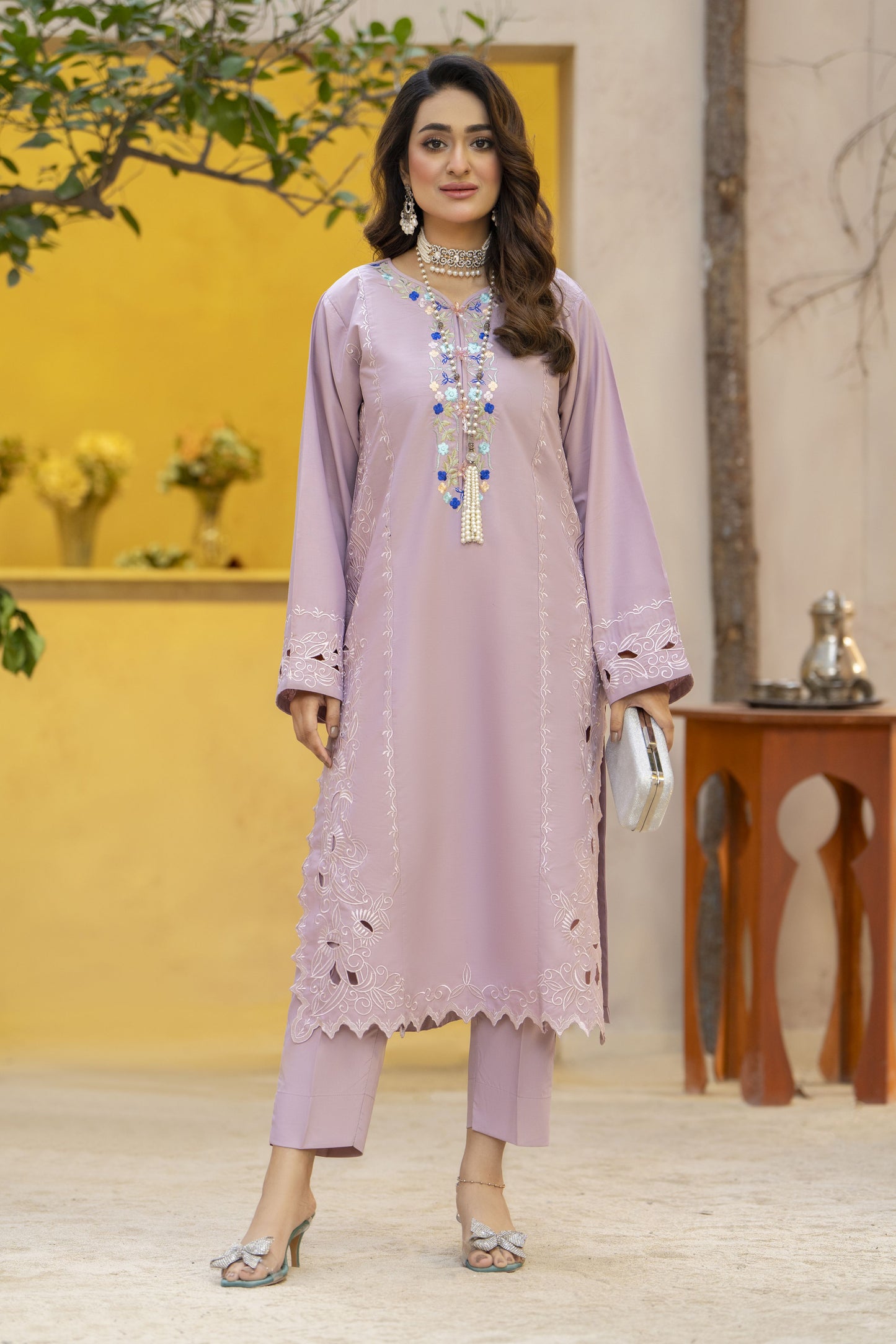 Taj Ready to Wear Luxury Cutwork Embroidered 2 Pcs Dress