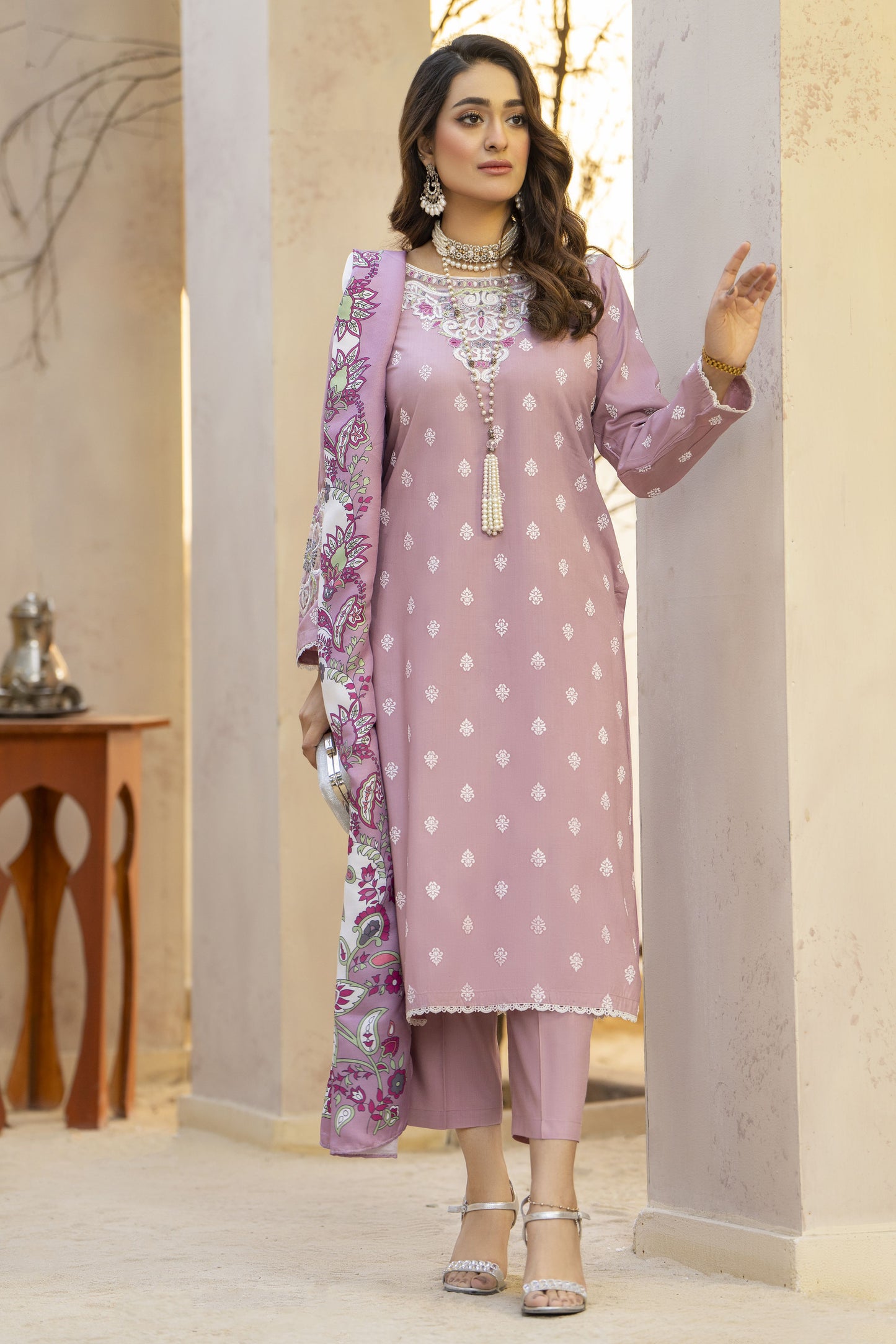 Noor Ready to Wear 3 Pcs Embroidered Dress