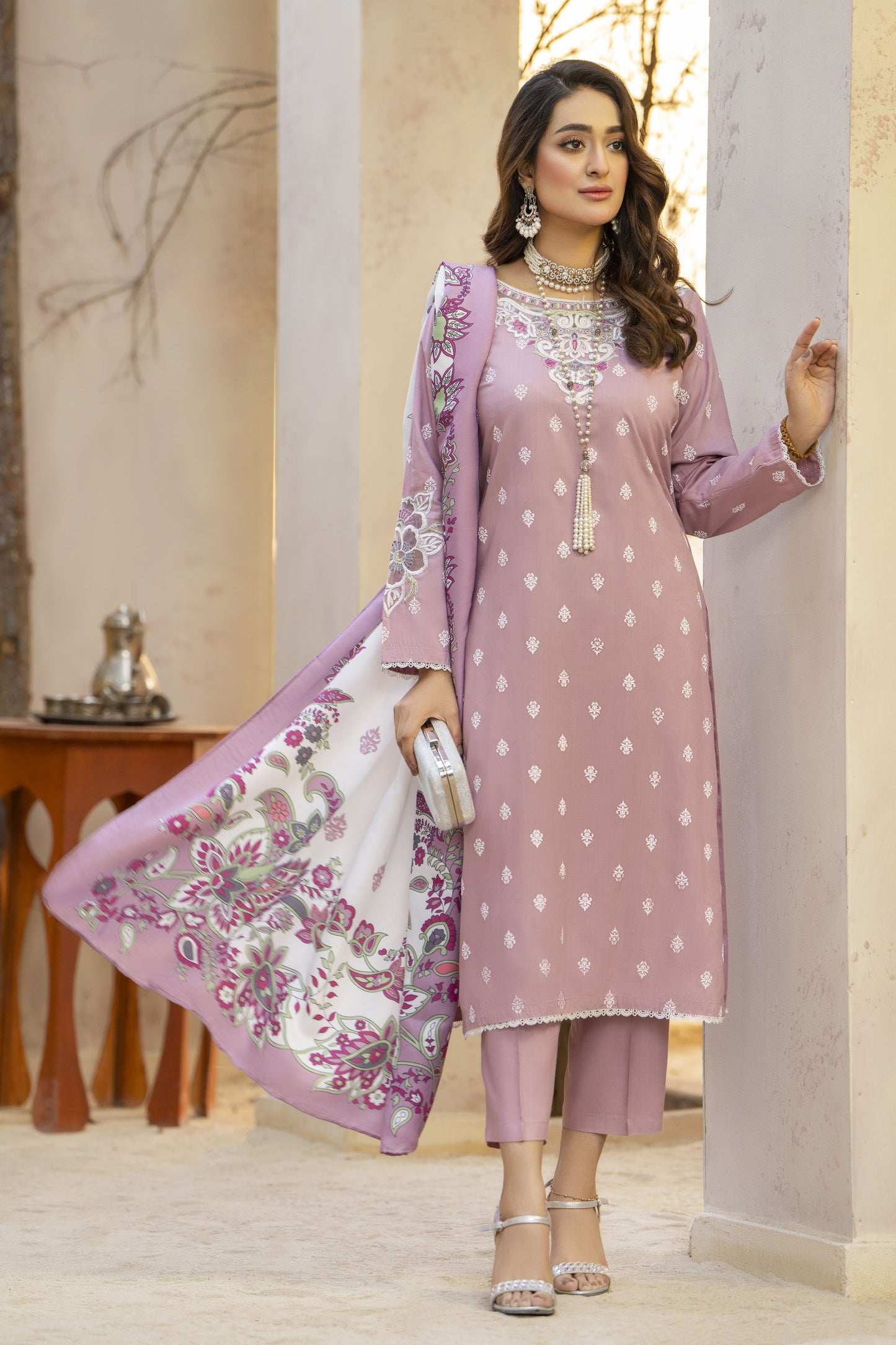 Noor Ready to Wear 3 Pcs Embroidered Dress