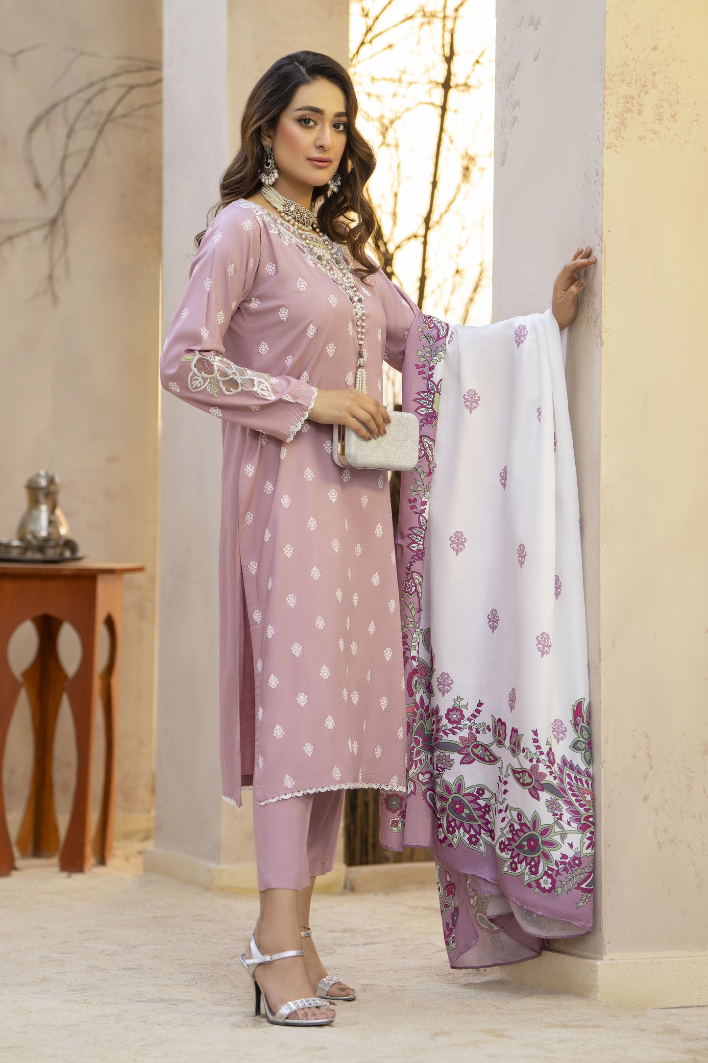 Noor Ready to Wear 3 Pcs Embroidered Dress