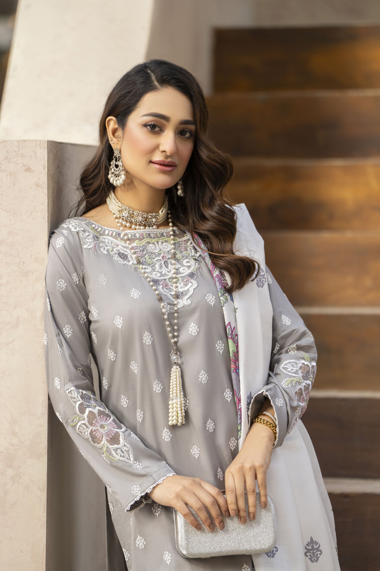 Nisha Ready to Wear 3 Pcs Embroidered Dress