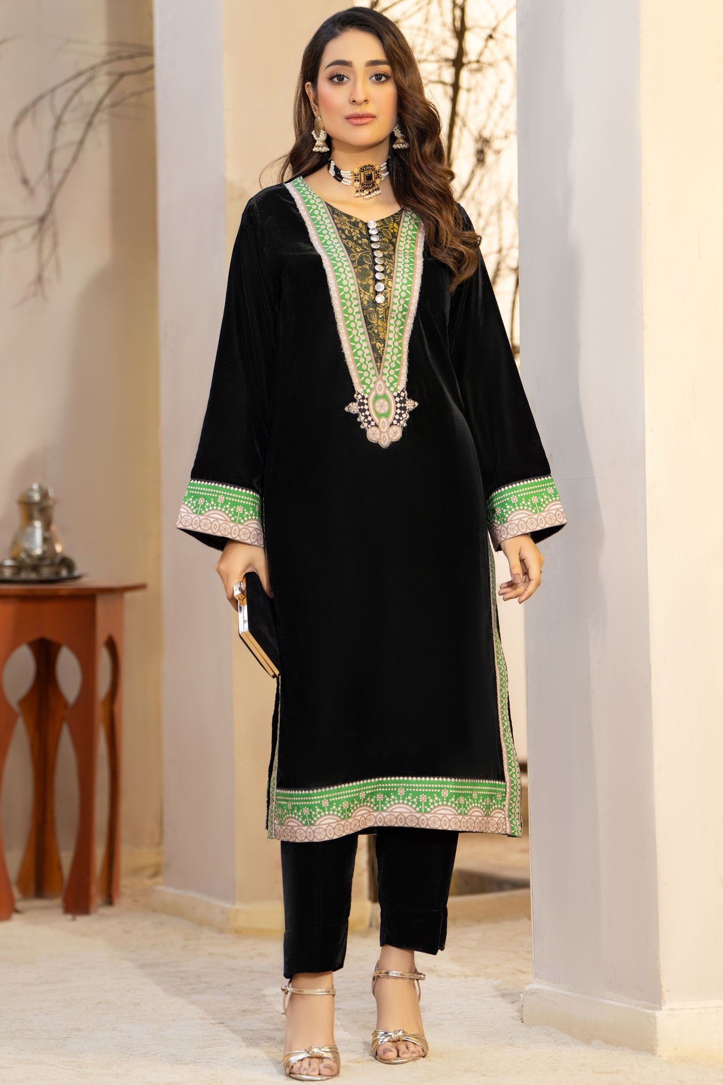 Marjan Velvet Ready to Wear 2 Pcs Dress