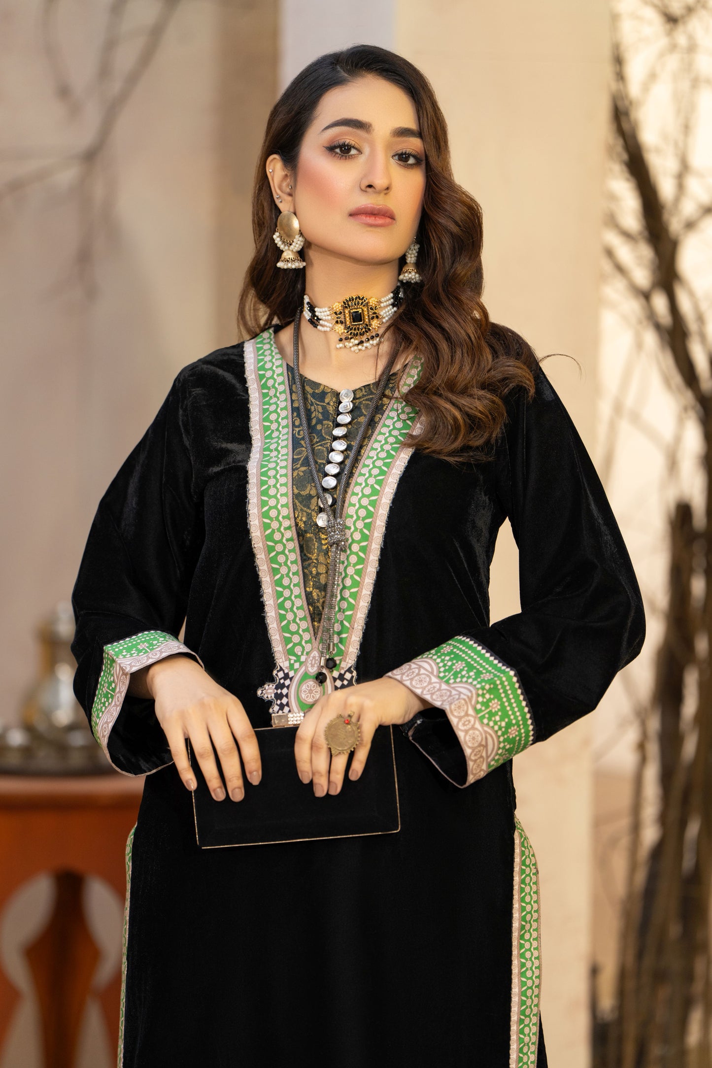 Marjan Velvet Ready to Wear 2 Pcs Dress